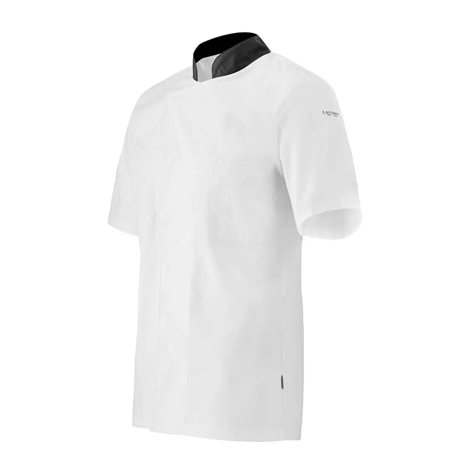 Herren Kochhemd "TURNIP" in weiß/schwarz, L - Thumbnail 2