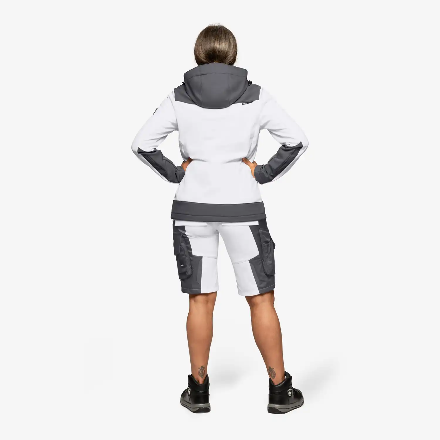 Damen Softshelljacke "JULIA" in weiß/anthrazit, XXL - Thumbnail 2