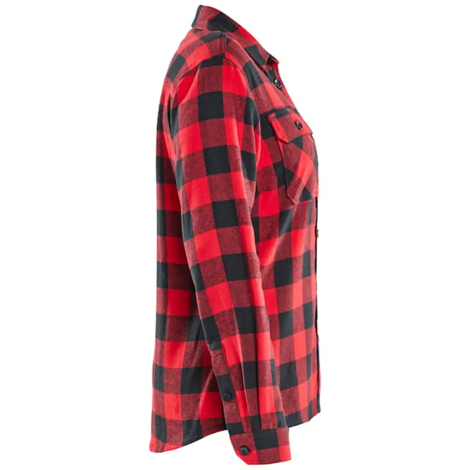 Damen Flanellhemd "STRIKER" in rot/schwarz, 3XL - Thumbnail 3