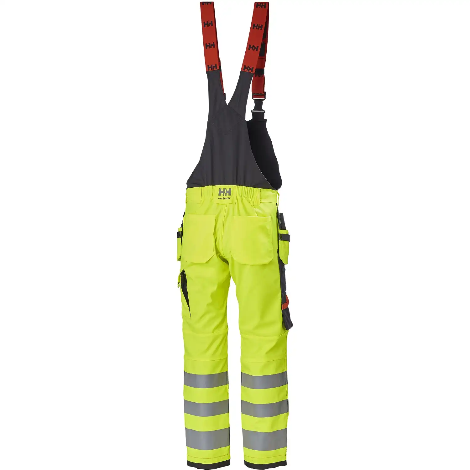 Warnschutz Handwerker-Latzhose "ALNA 2.0" in gelb/schwarz, C44 - Thumbnail 2