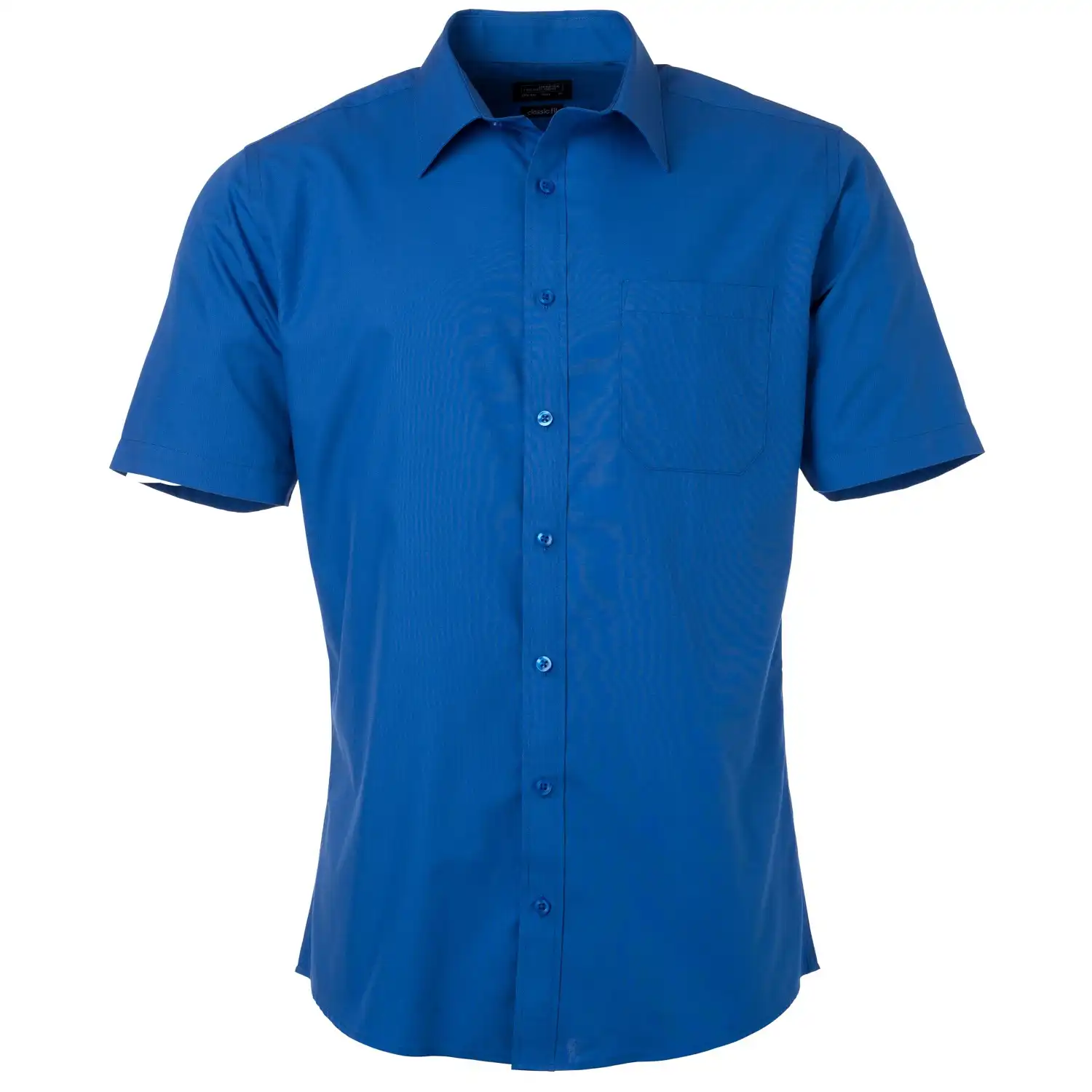 Kurzarm Hemd "JN680" in royal, 3XL - Thumbnail 1