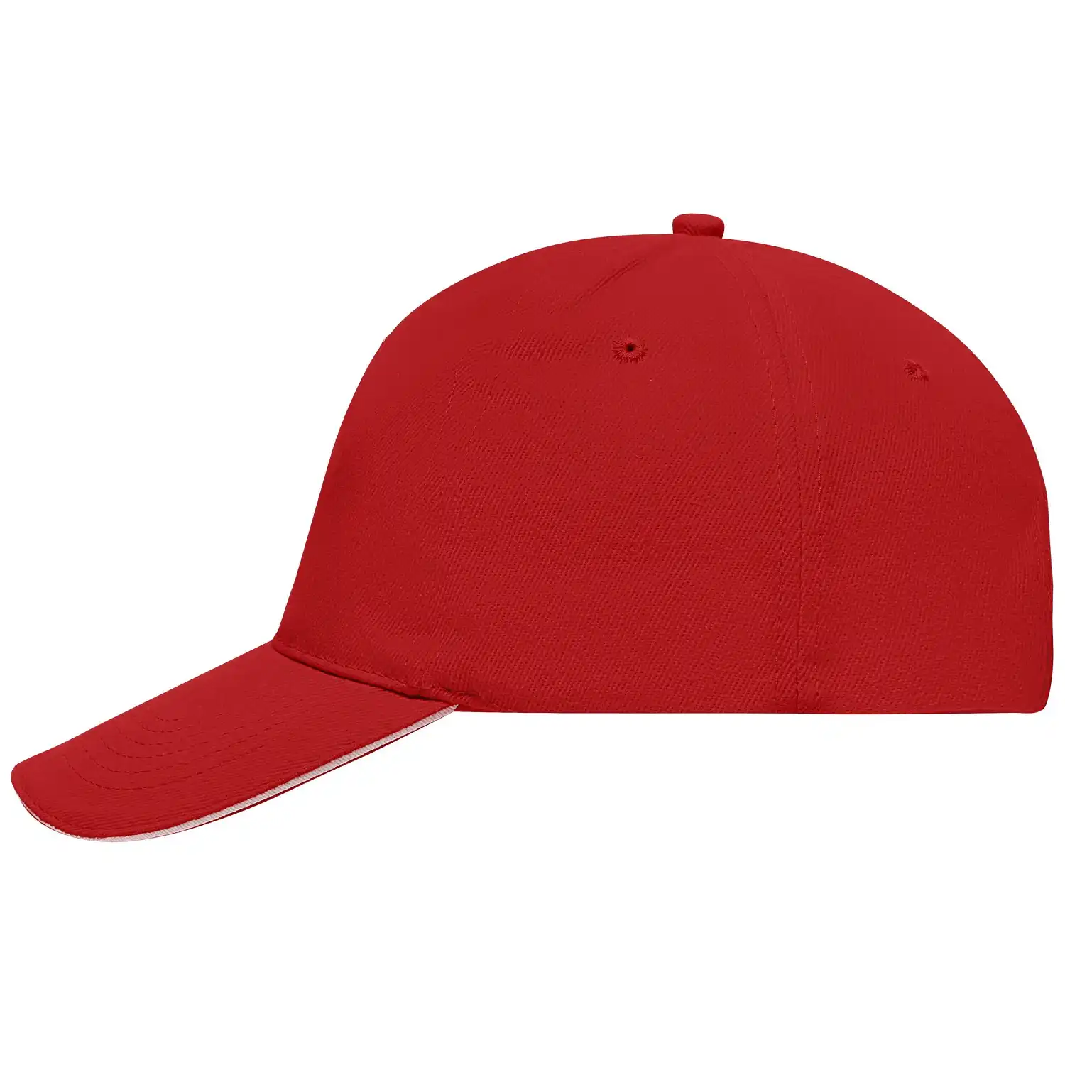 Basecap "MB035" 5-Panel-Sandwich in red/white - Bild 1