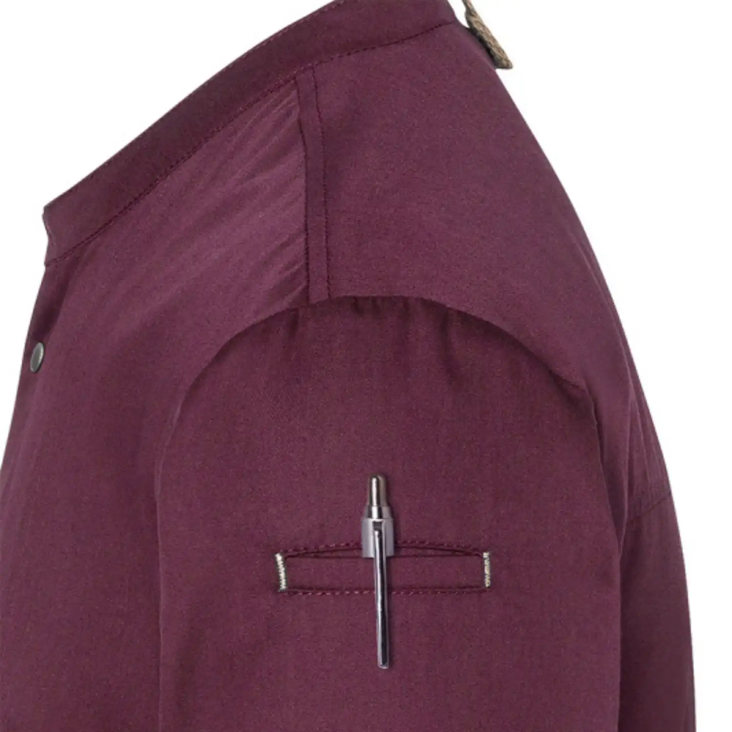 Herren Kochjacke "JM 36" in aubergine, 48 - Thumbnail 7