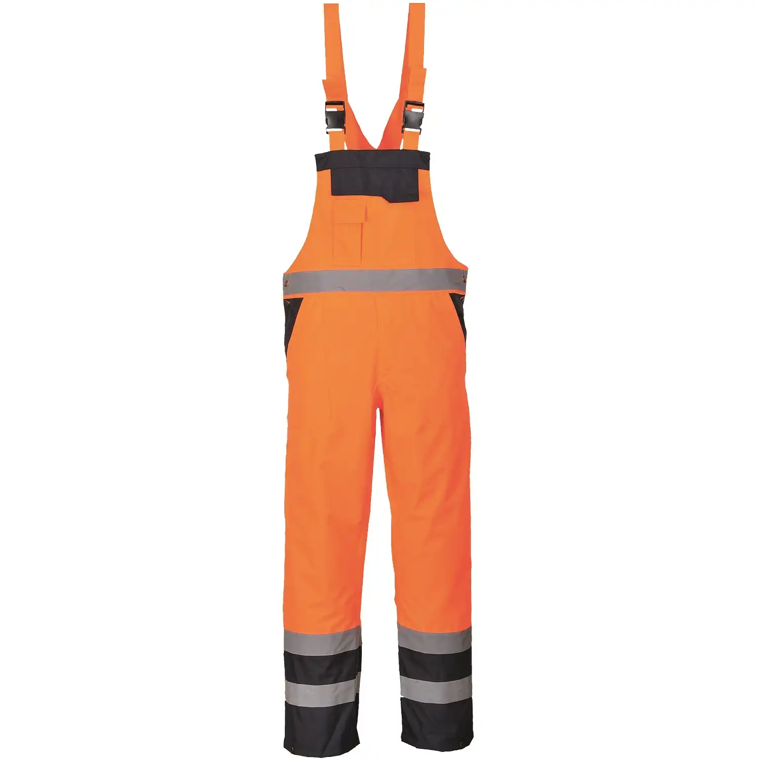 Warnschutz Winter Latzhose "S489" in Orange, L - Thumbnail 1