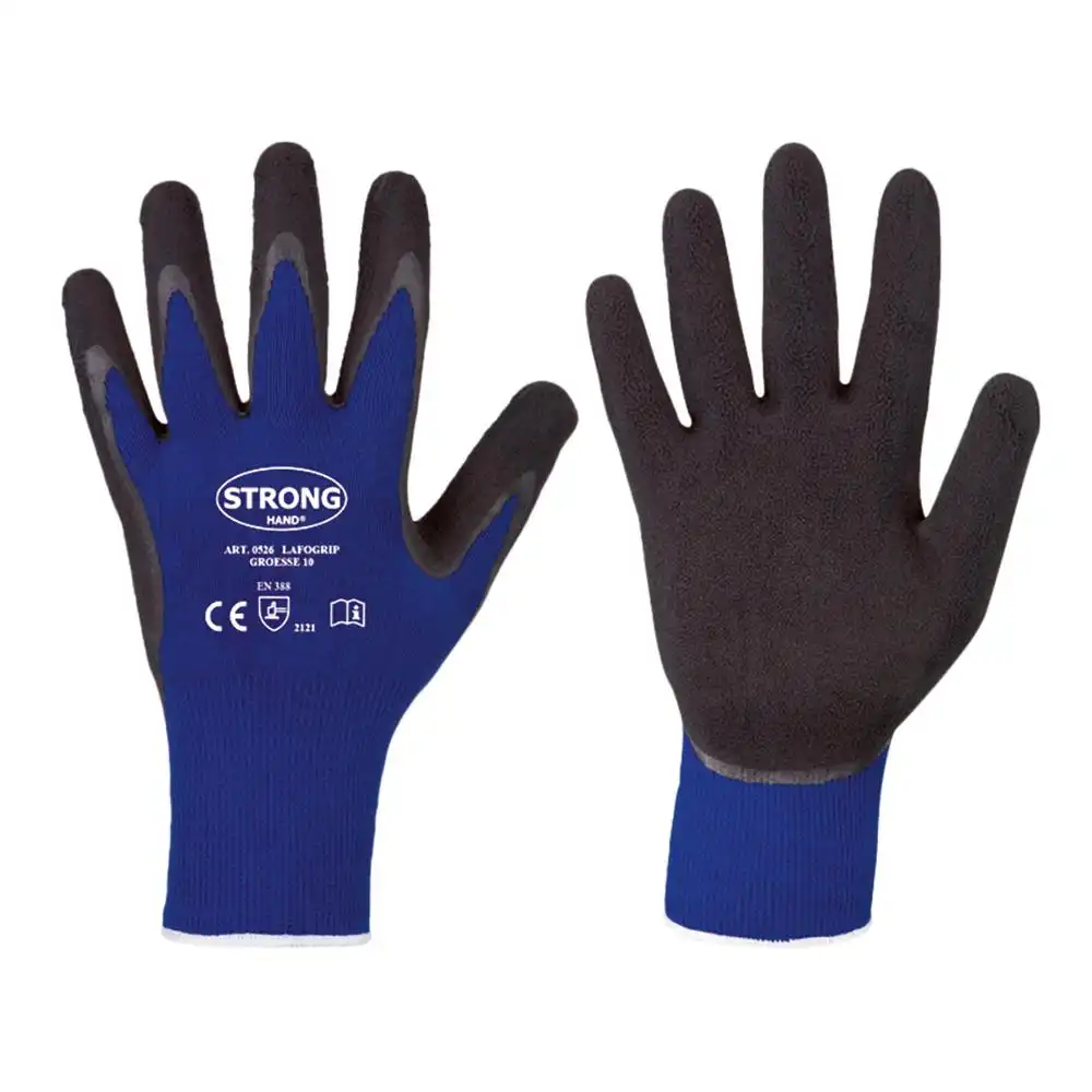 Polyester-Montagehandschuhe "LAFOGRIP" Latex  in 8 (M) - Bild 1