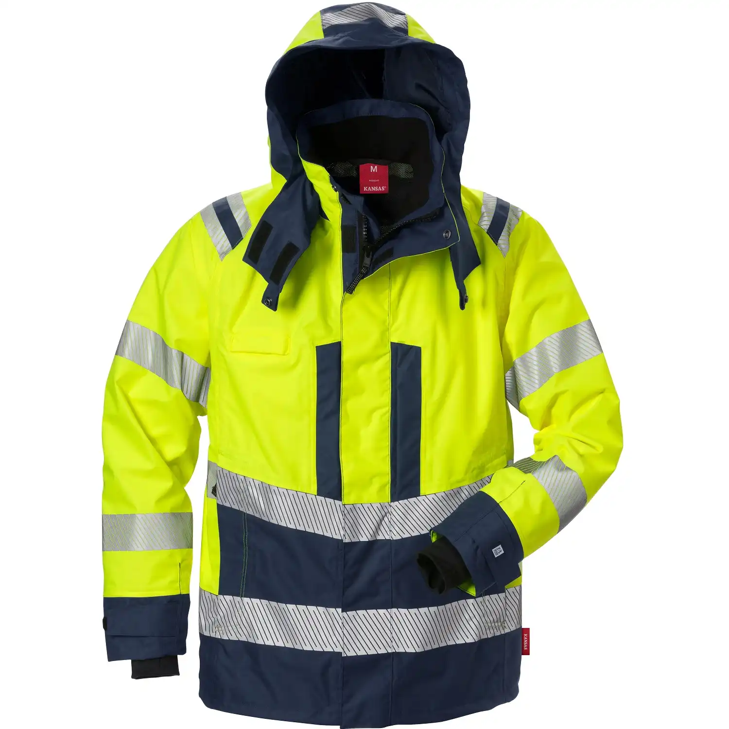 Warnschutz Regenjacke "4515 GTT" in gelb/marine, XS - Thumbnail 1