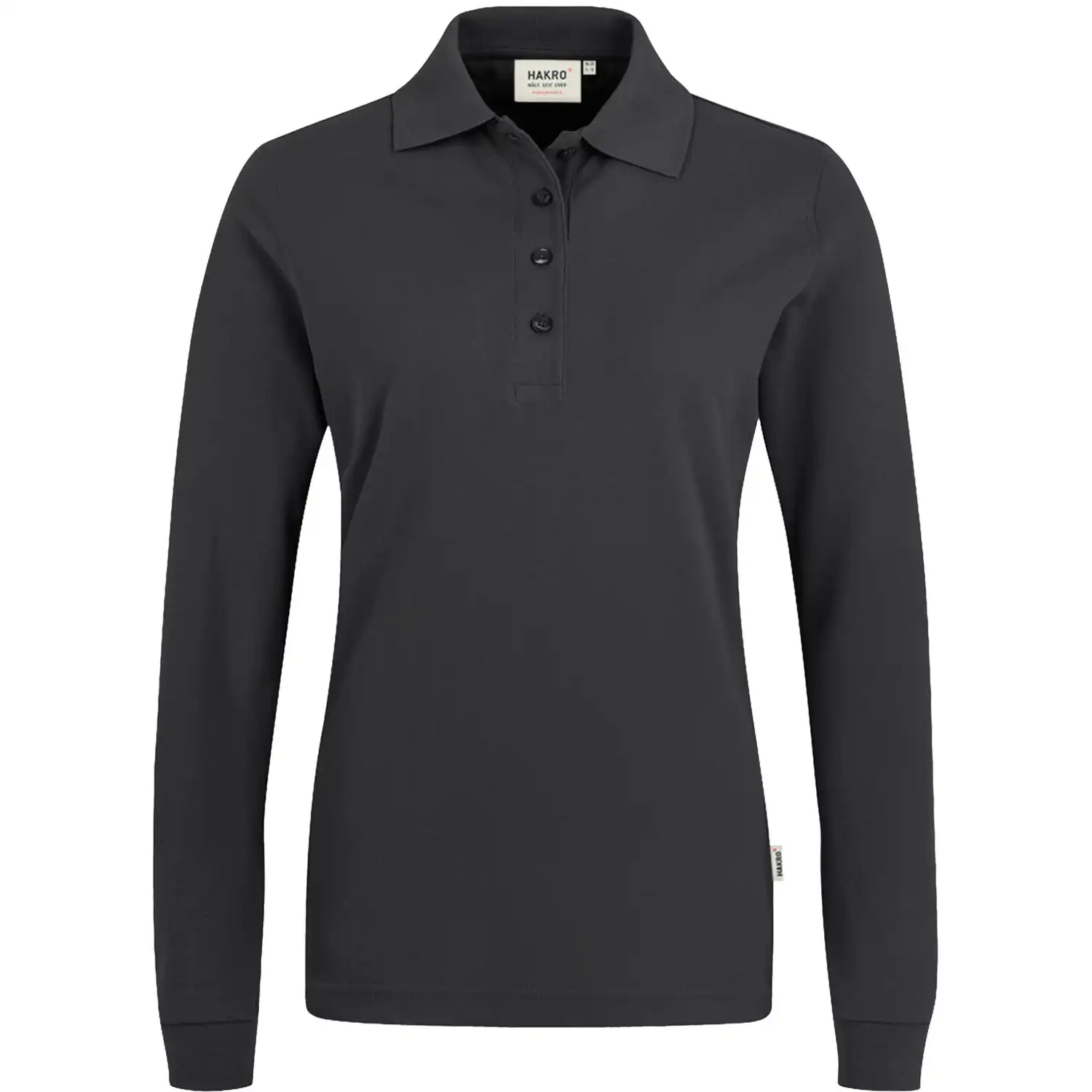 Damen-Langarm-Poloshirt "PERFORMANCE" 215 in karbongrau, XL - Thumbnail 1