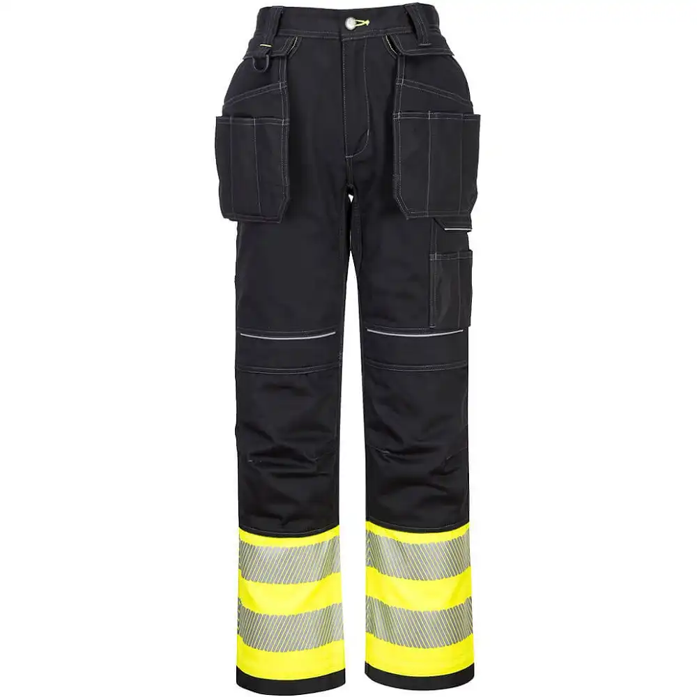 Warnschutz Handwerkerhose "PW307" PW3 Kl. 1 in gelb/schwarz, 36 (EU 52) - Thumbnail 1