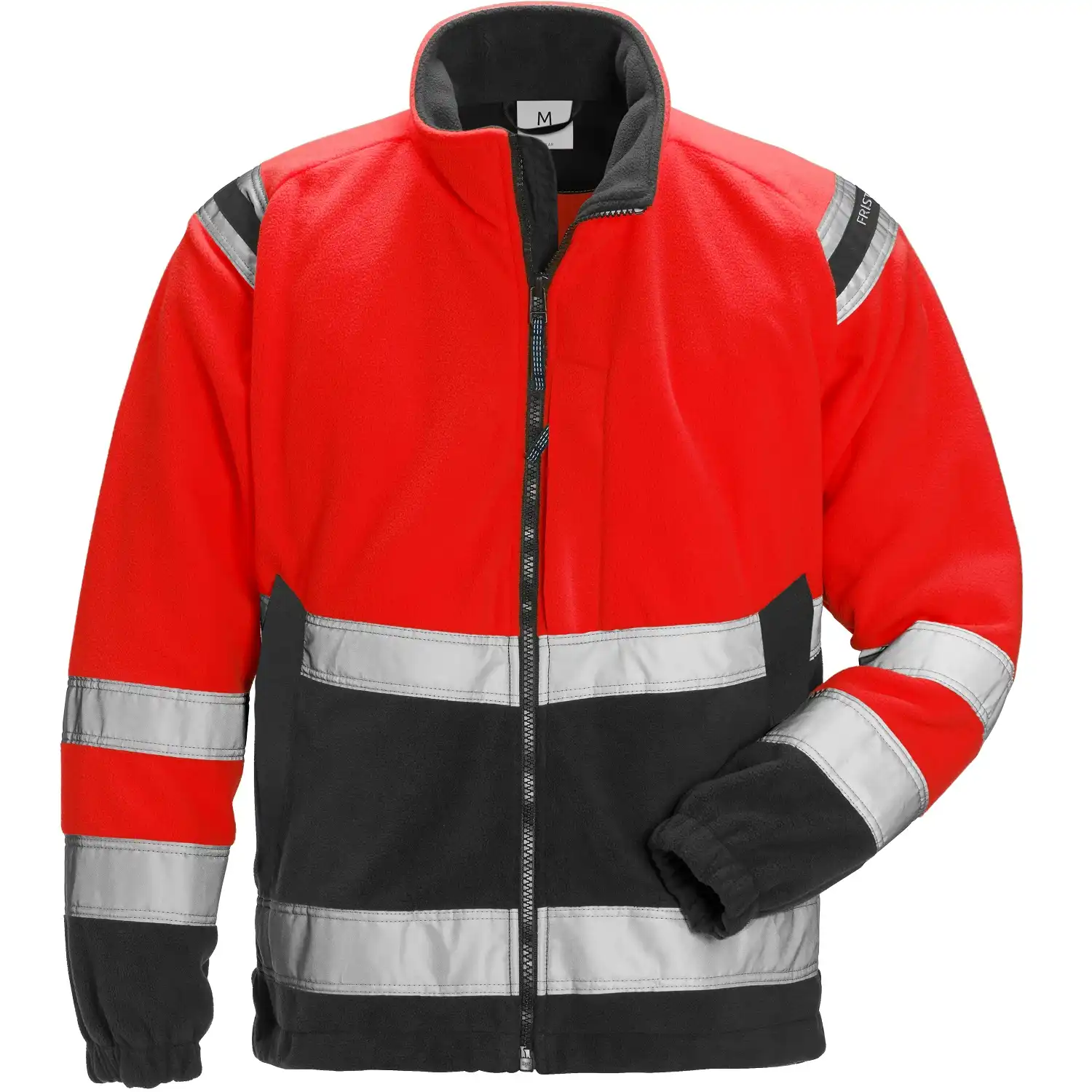Warnschutz Fleecejacke "4041 FE" in rot/schwarz, XXL - Thumbnail 1