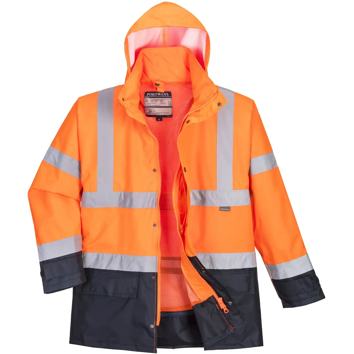 Warnschutz Winterjacke 5in1 "S768" Executive in orange/marine, L - Bild 1