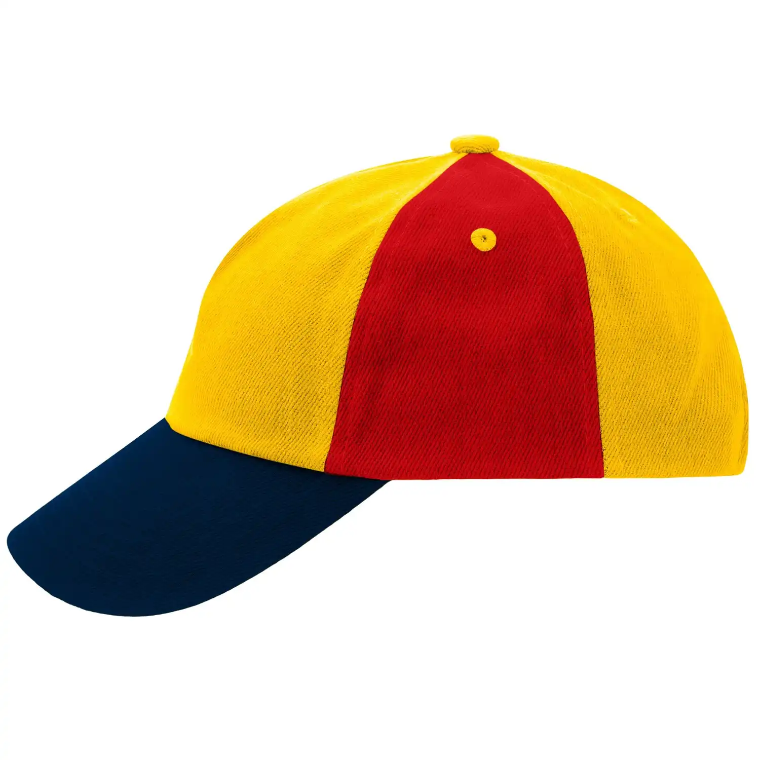 Kinder Basecap "MB7010" 5-Panel in gold-yellow/royal/red/navy - Bild 1