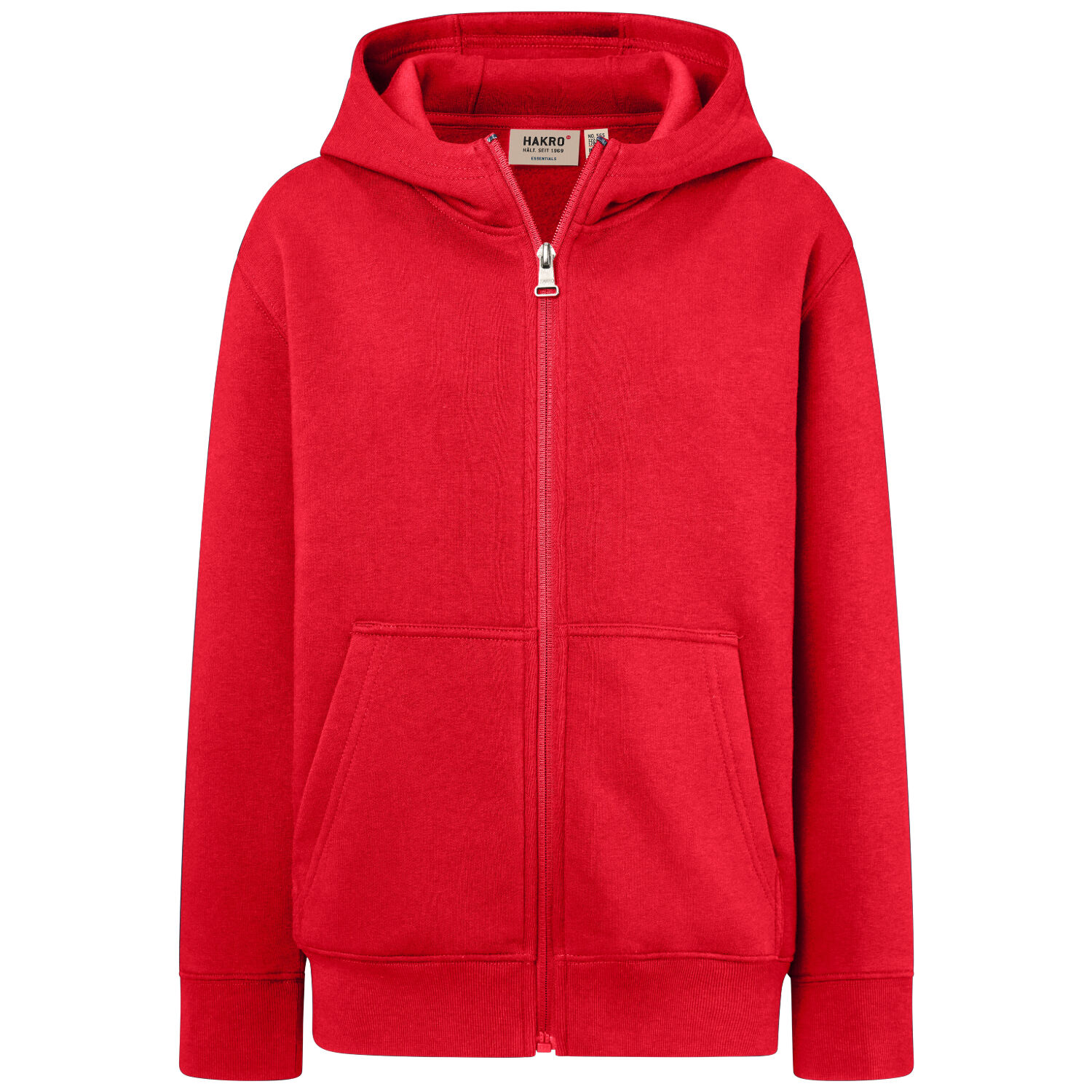 Kinder Sweatjacke Bio-Baumwolle "565" in 110/116, Rot - Thumbnail 1