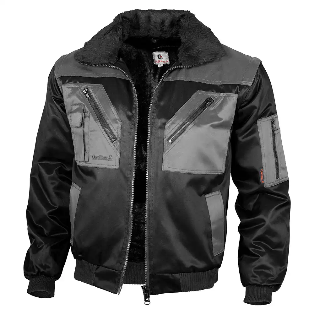Pilotenjacke 4in1 mehrfarbig in schwarz/grau, L - Bild 1