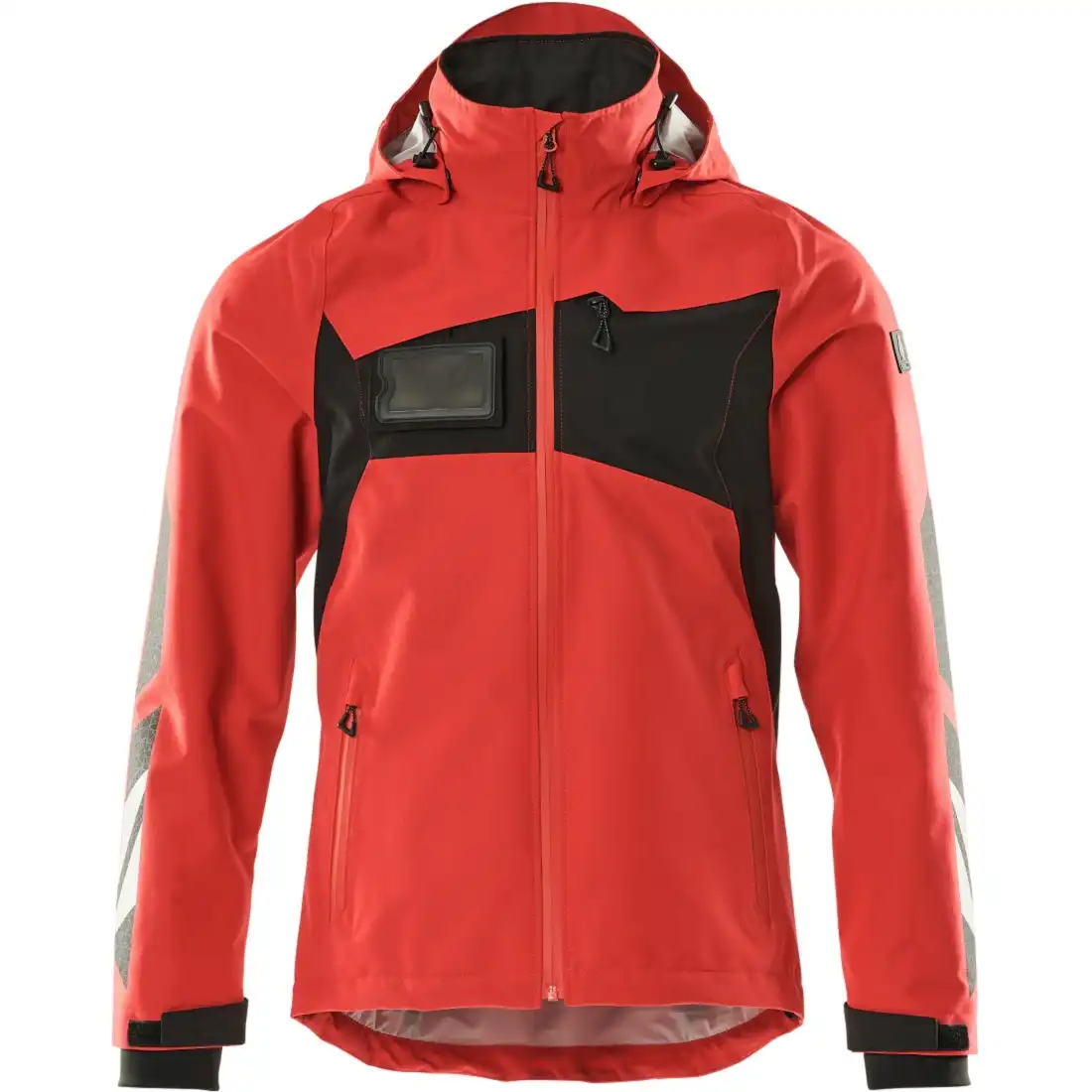 Hardshell-Regenjacke "ACCELERATE" in verkehrsrot/schwarz, XL - Bild 1