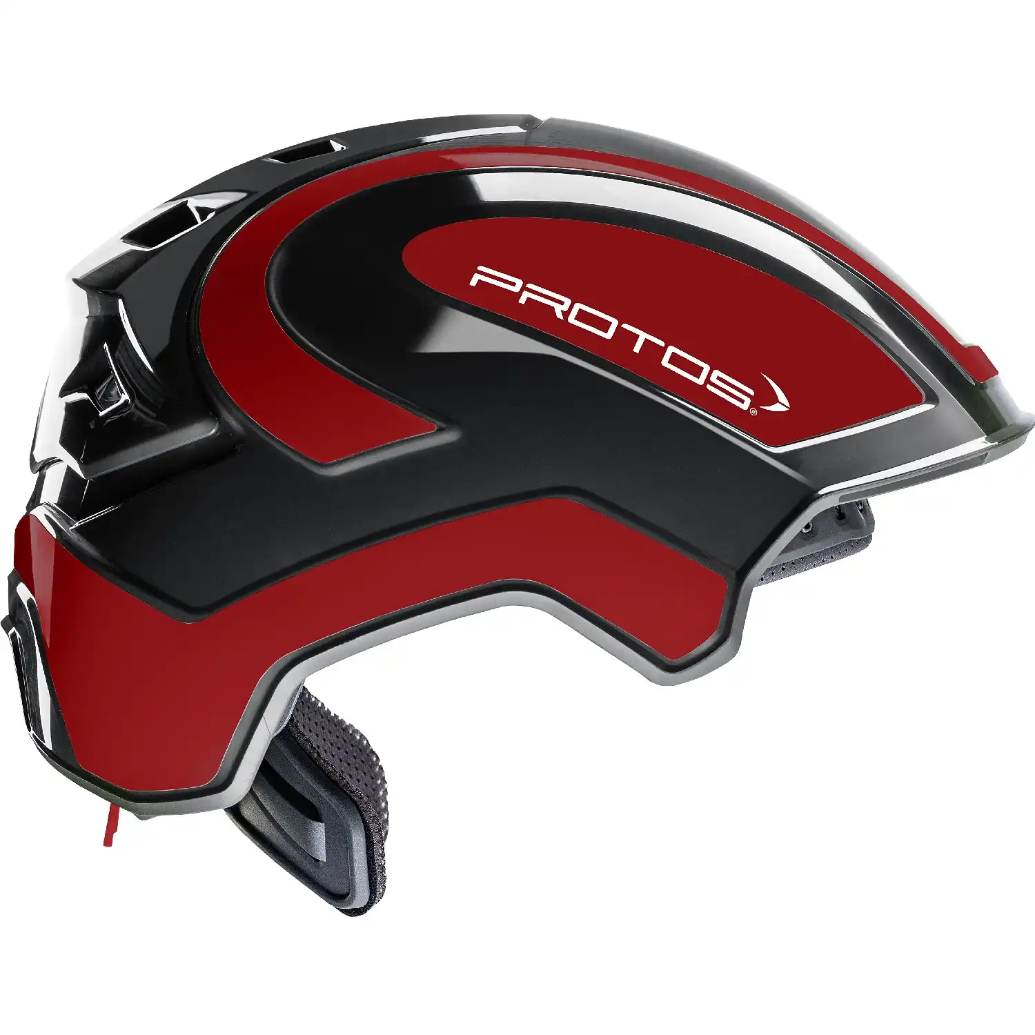 Schutzhelm "INTEGRAL INDUSTRY BG BAU" EN 397 in schwarz/rot - Thumbnail 1