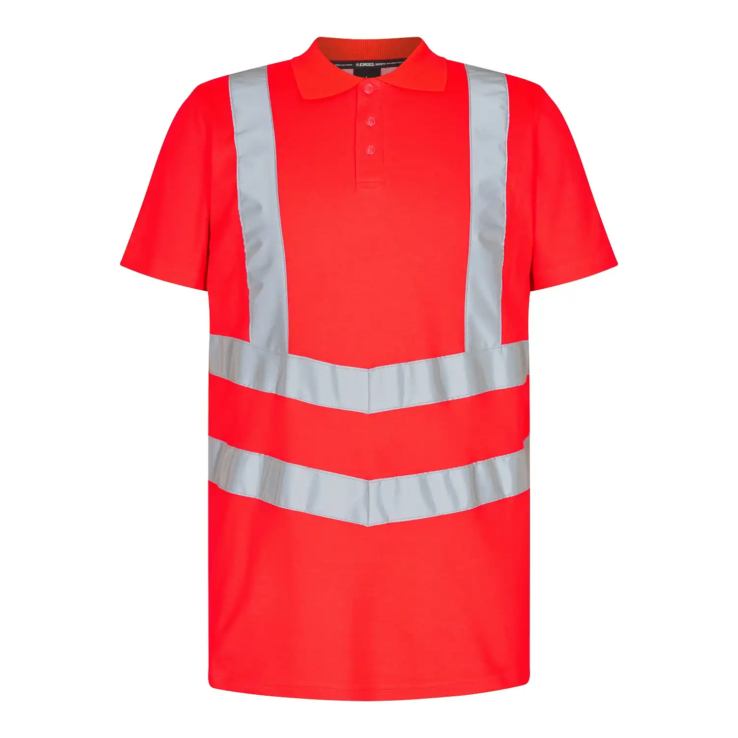 Warnschutz Polo-Shirt "9546-182" Safety UV-Schutz in Rot, L - Thumbnail 1