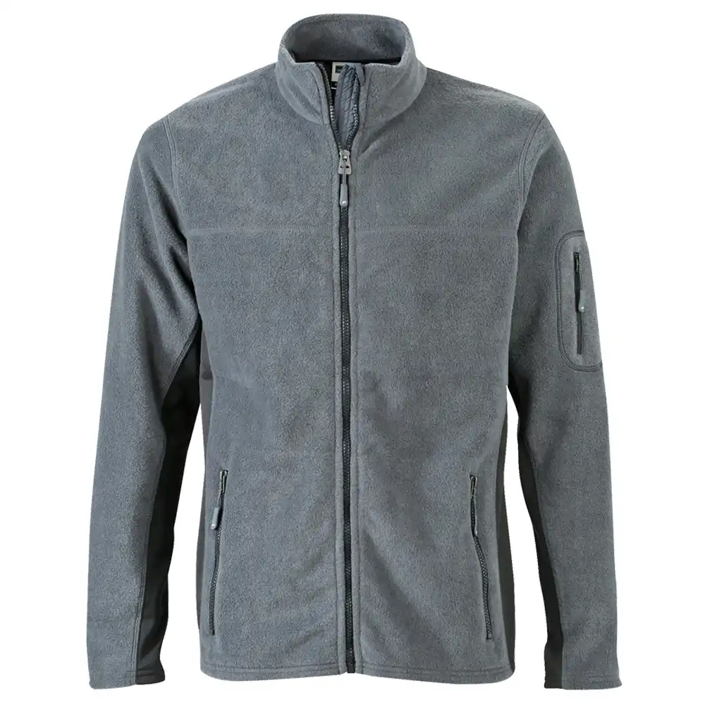 Fleecejacke "JN842" in carbon/black, 3XL - Bild 1