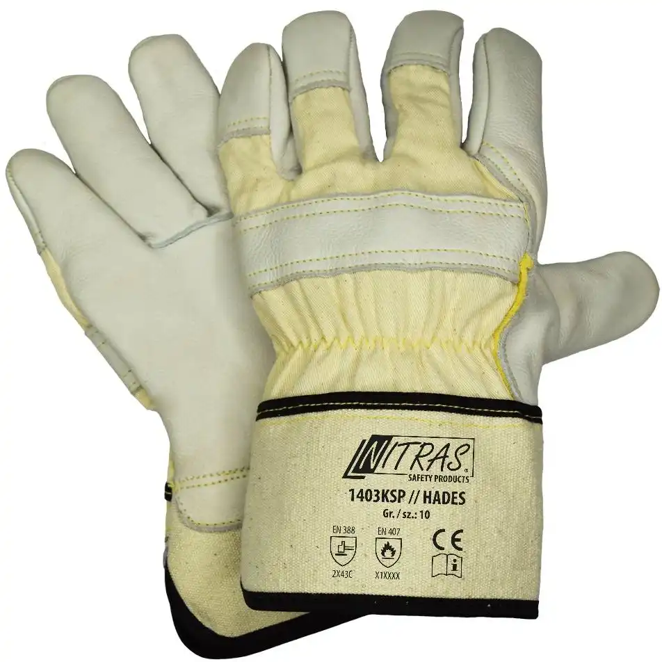 Rindvollleder-Arbeitshandschuhe "HADES" in 10 (XL) - Bild 1