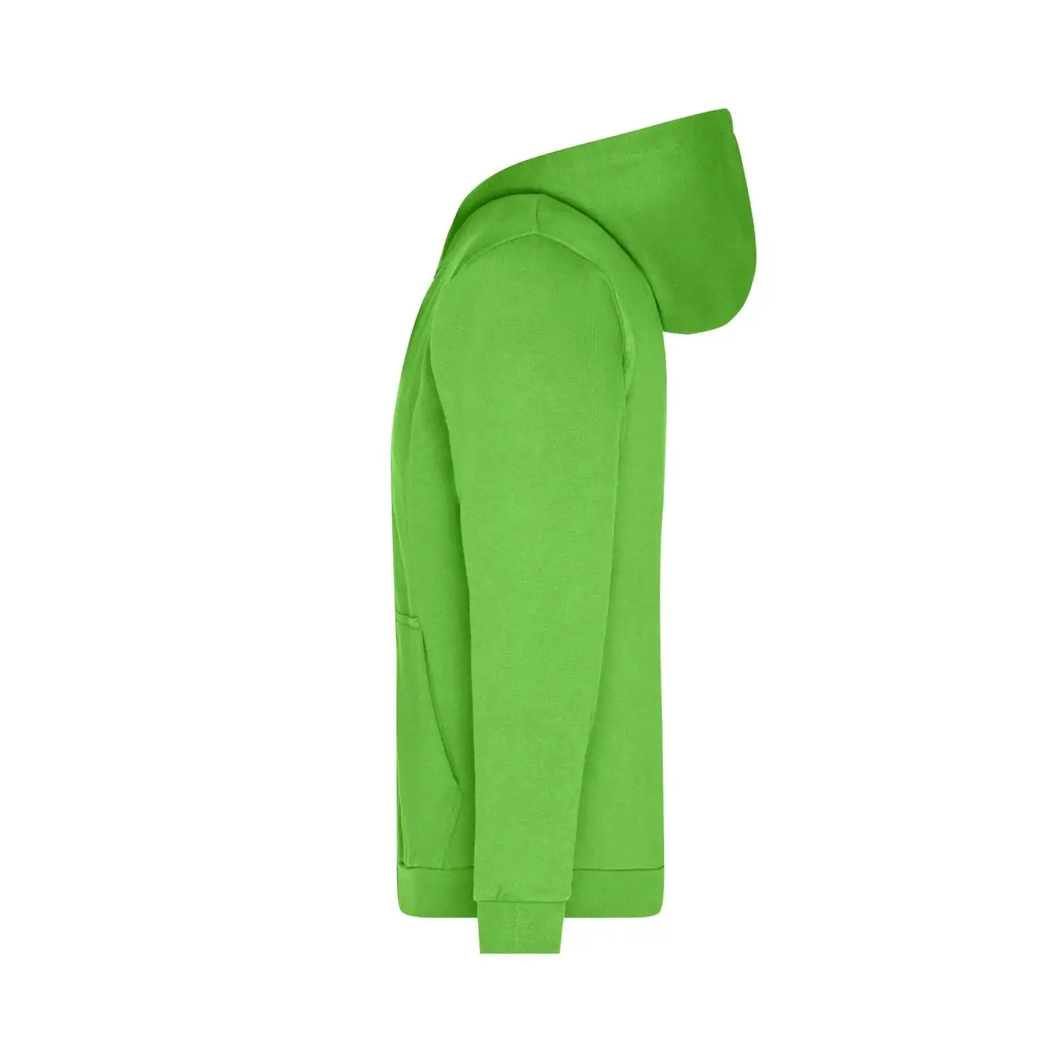 Men's Promo Zip Hoody in lime green, M - Thumbnail 2