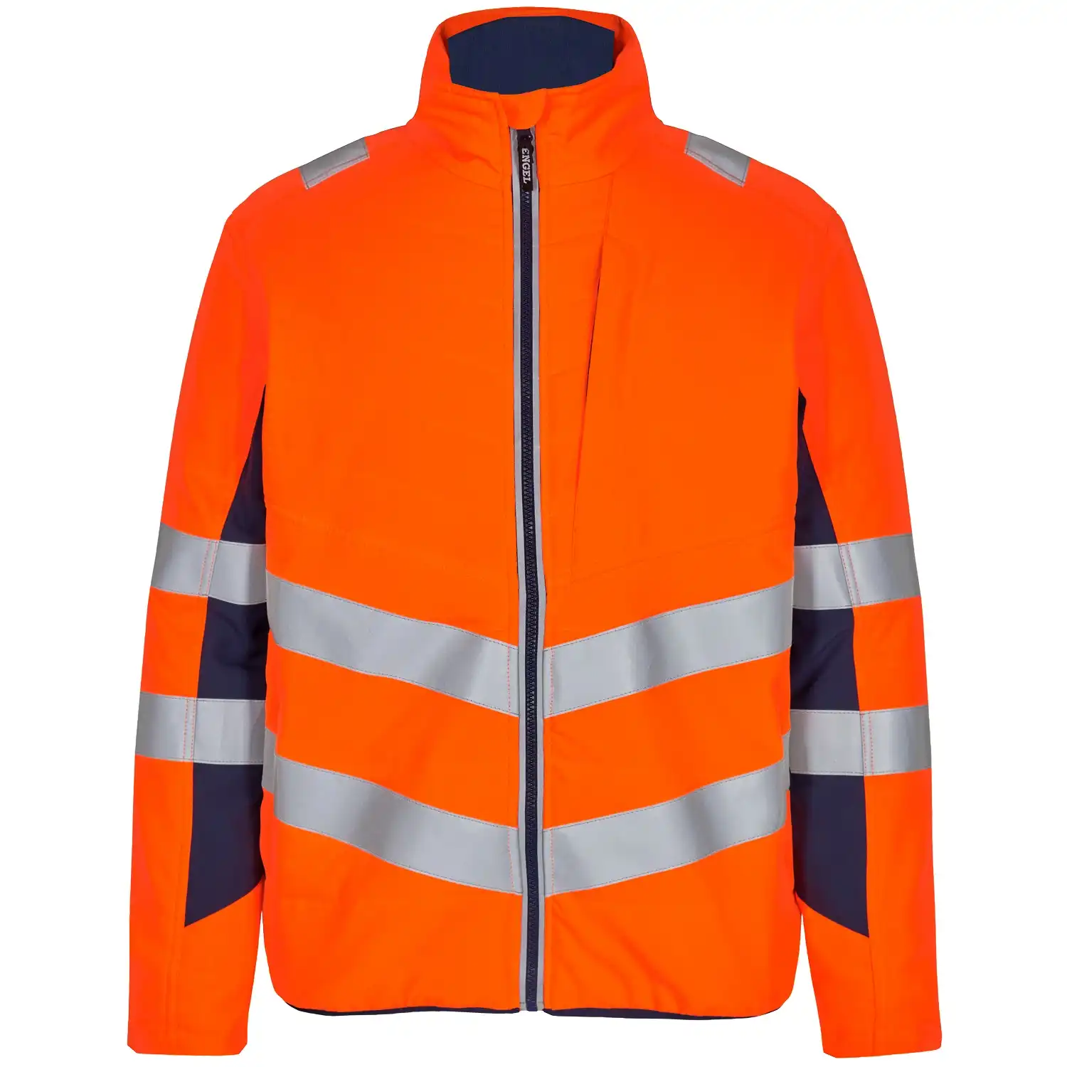 Warnschutz Steppjacke "1159-158" Safety in orange/blue ink, XL - Thumbnail 1