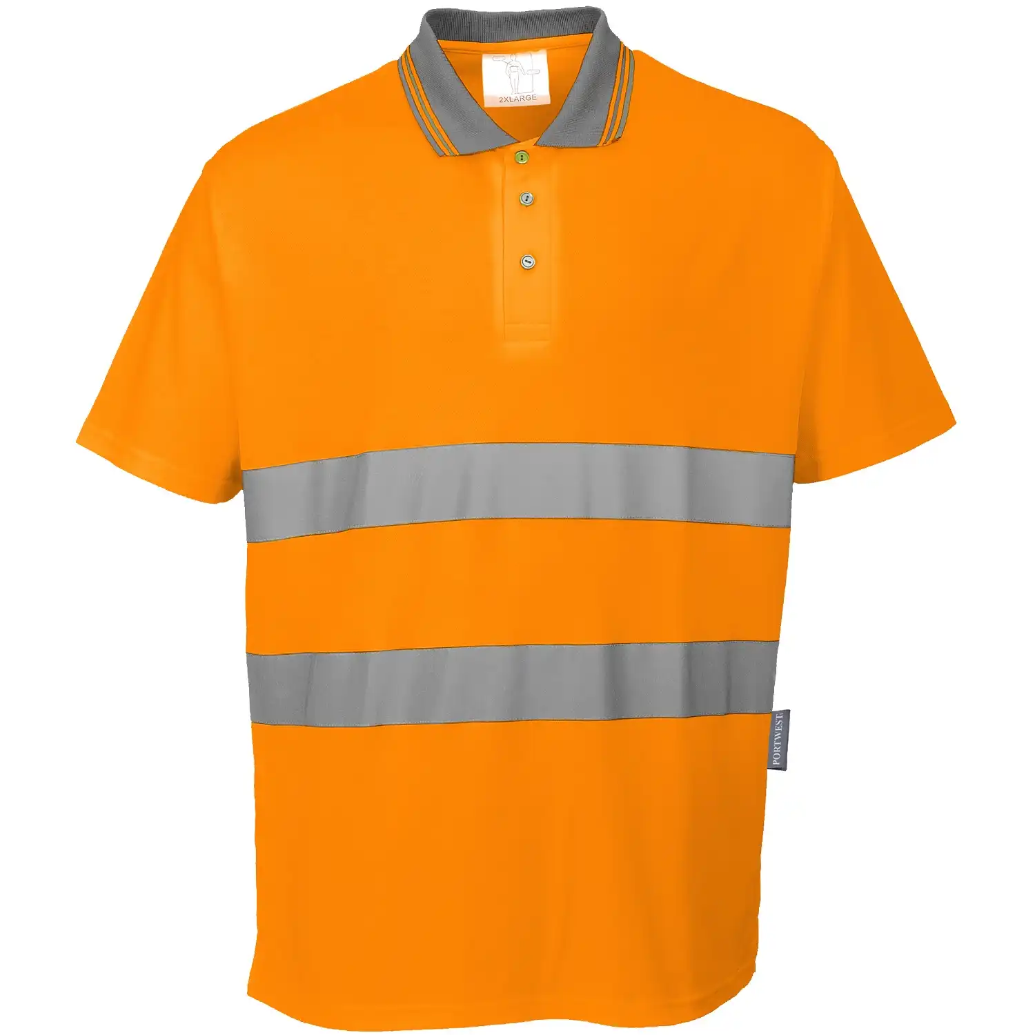 Warnschutz Polo-Shirt "S171" Komfort in Orange, XXL - Bild 1