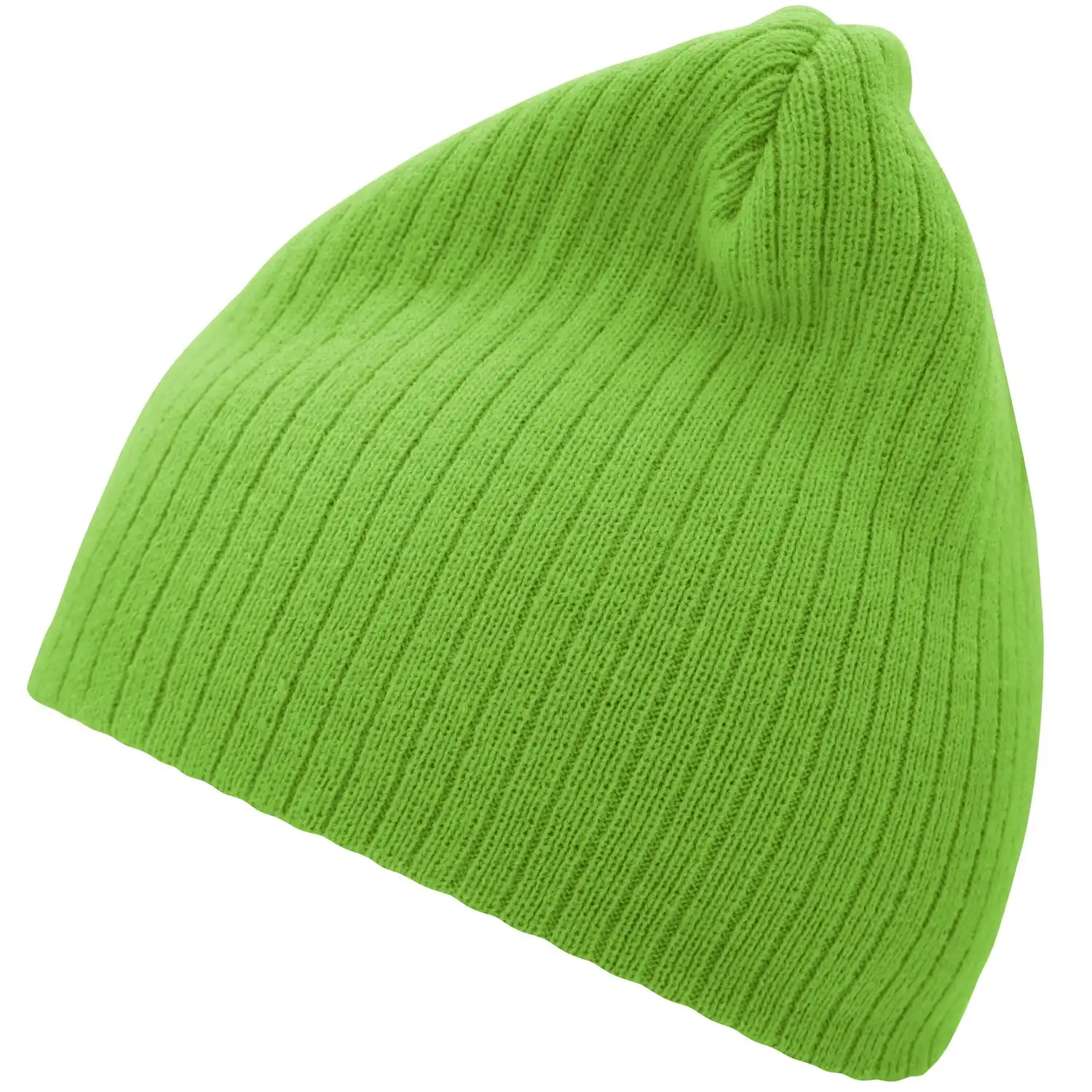 Rib Beanie "MB7923" in lime green - Bild 1