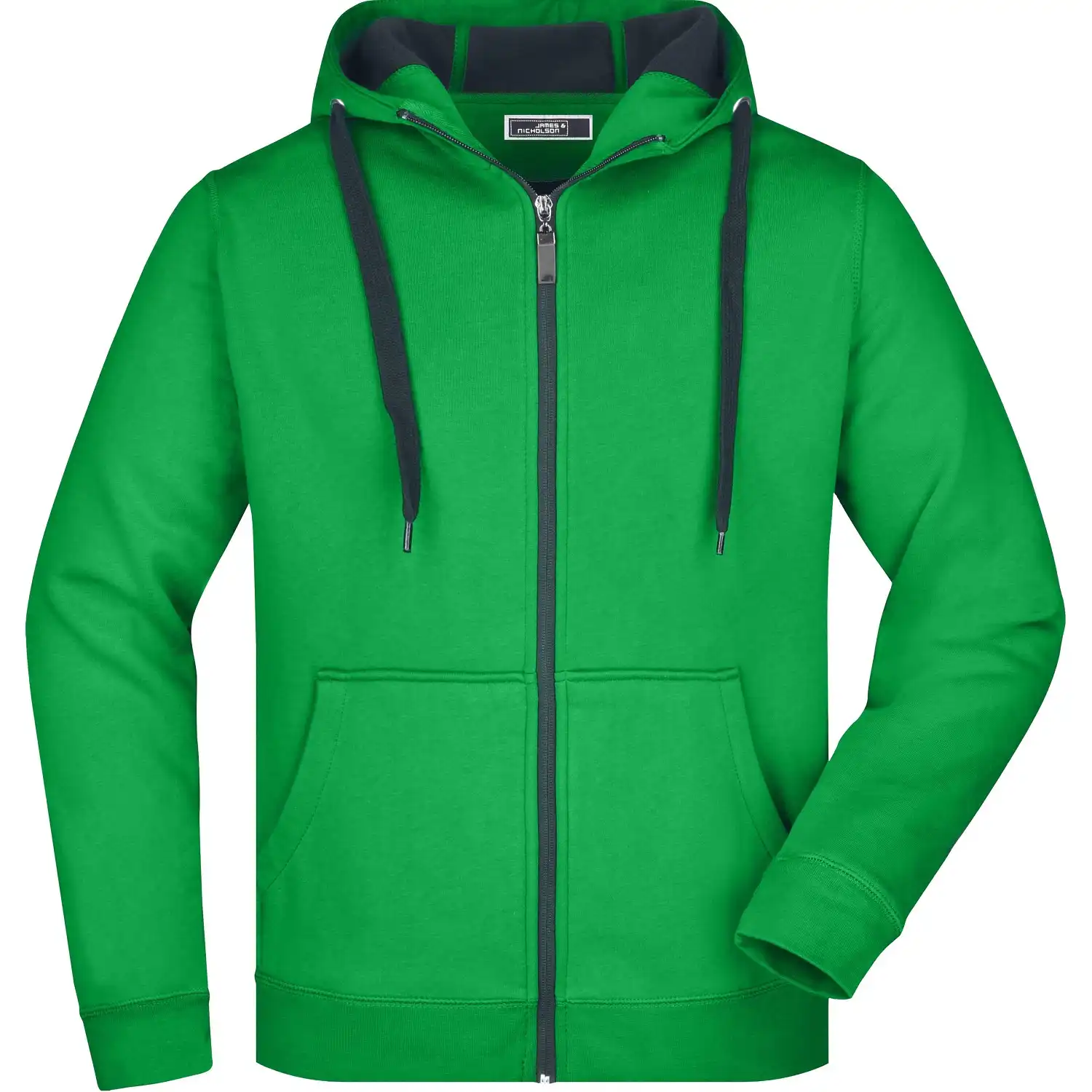 Kapuzen-Sweatjacke Doubleface "JN355" in fern-green, 3XL - Thumbnail 1