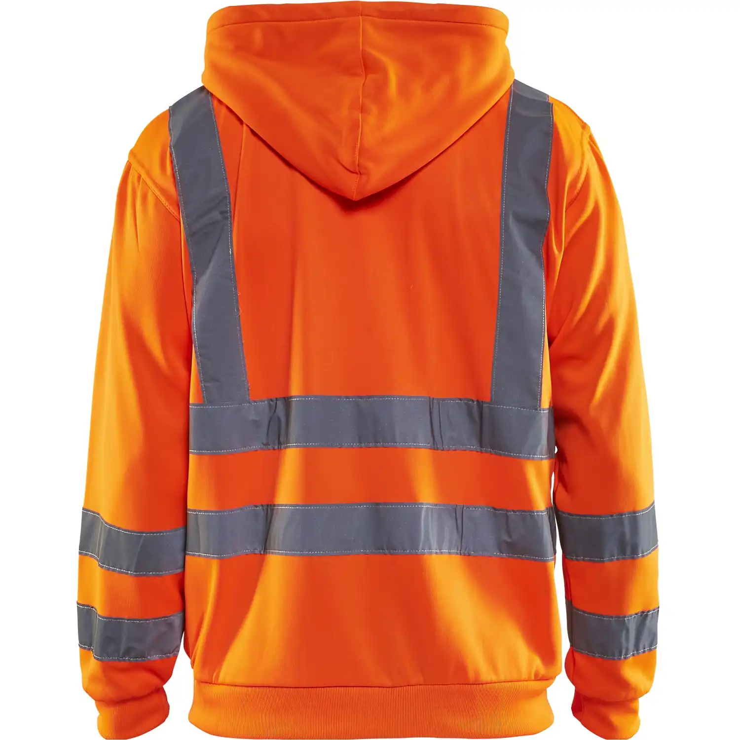 Warnschutz Kapuzen-Sweatjacke "3346" in Orange, XL - Thumbnail 2