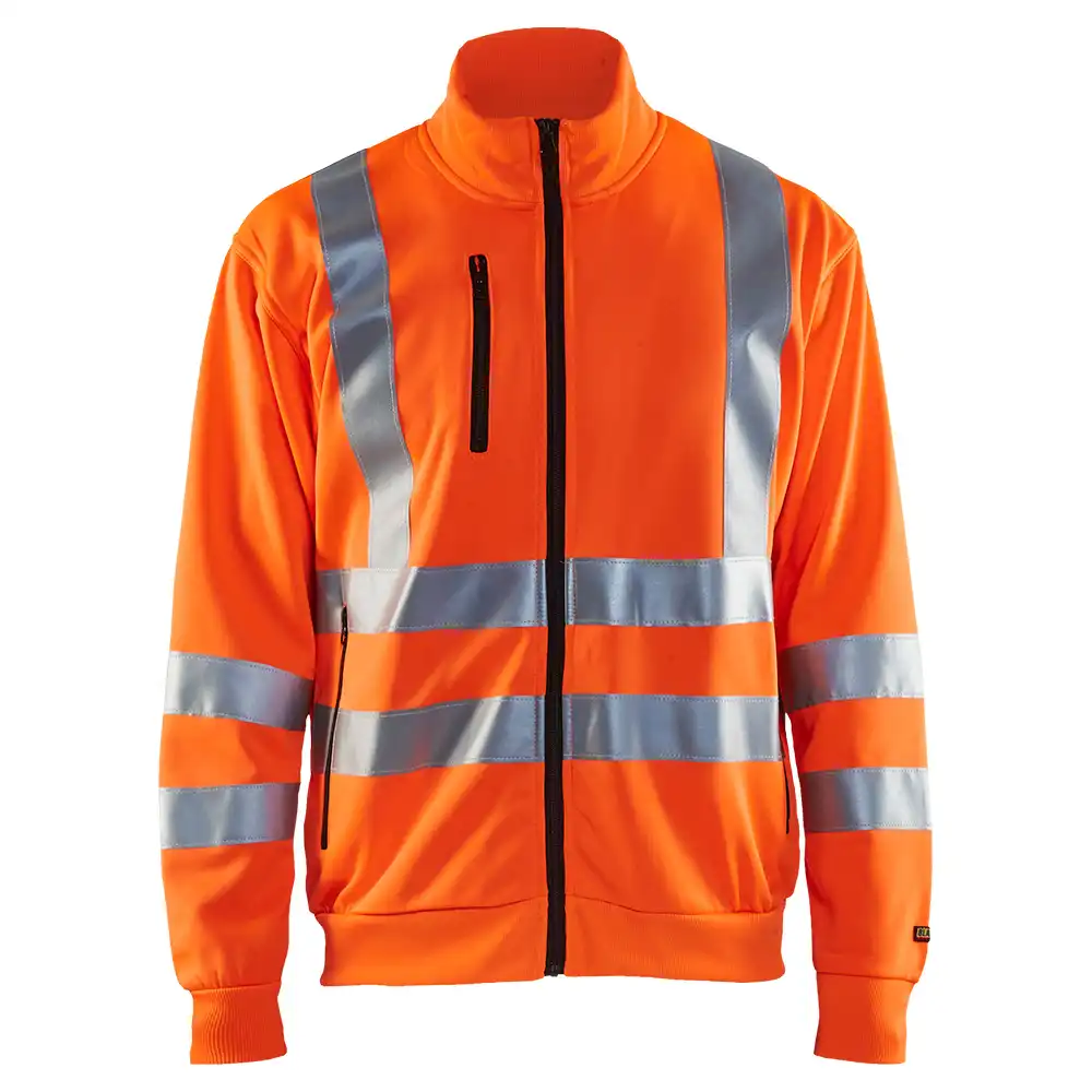 Warnschutz Sweatjacke "3358" in Orange, XL - Thumbnail 1