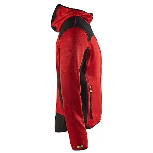 Strickjacke "4930" mit Softshell in rot/schwarz, 3XL - Thumbnail 4