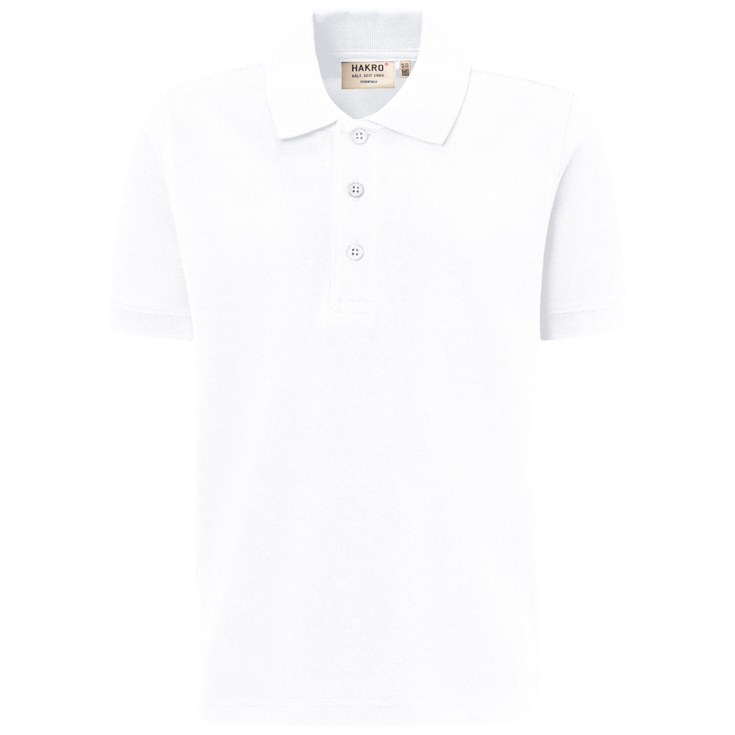 Kinder Poloshirt Bio-Baumwolle "545" in 110/116, Weiß - Thumbnail 1