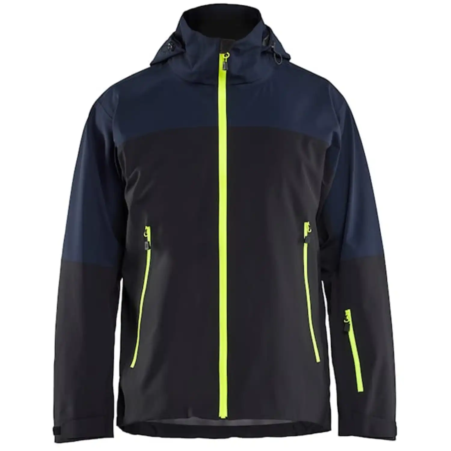 Shelljacke "STRIKER" in dunkelmarine/gelb, L - Thumbnail 1