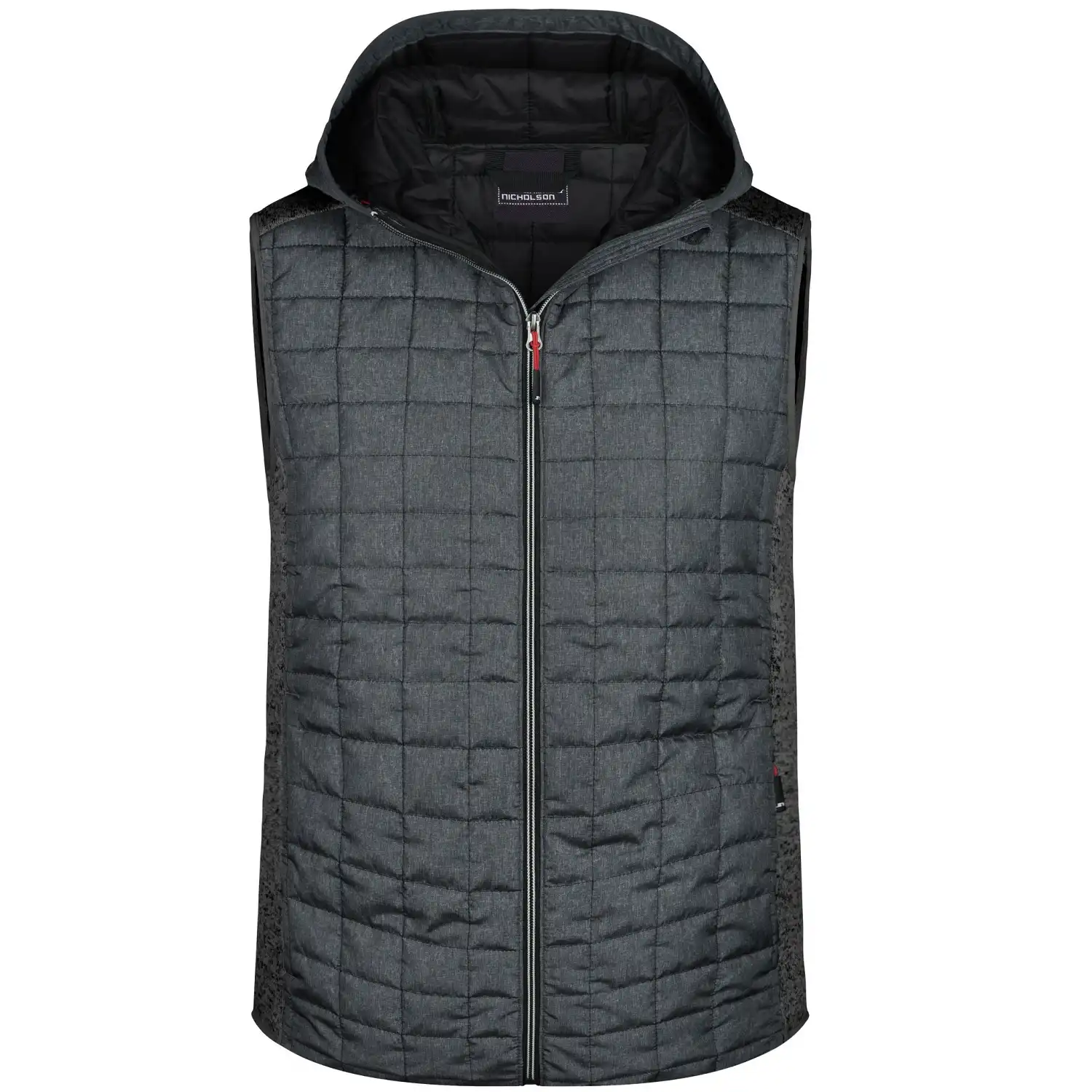 Kapuzenweste "JN768" in grey-melange/anthracite-melang, S - Thumbnail 1