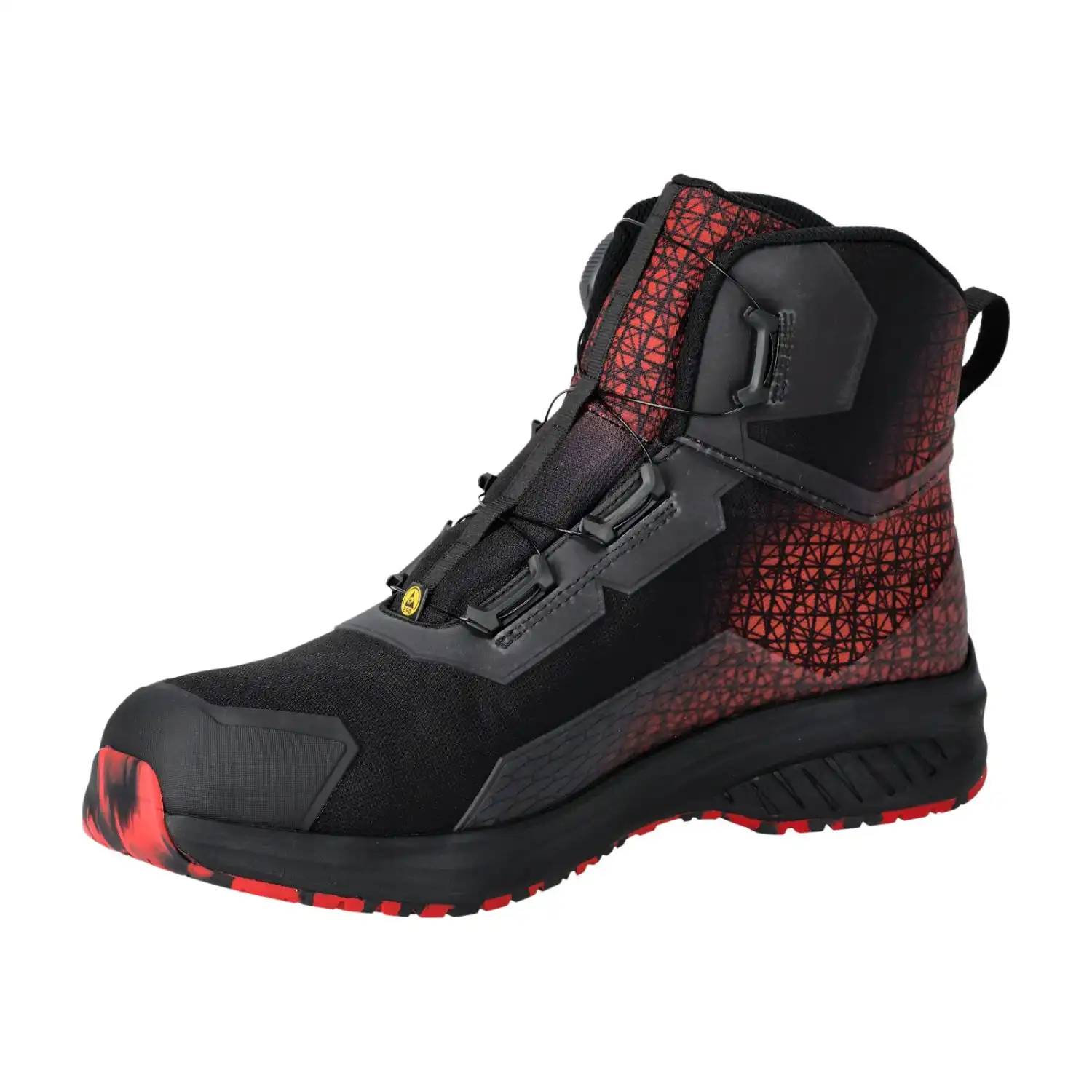 Sicherheitshochschuh S3S "ACCELERATE BOA® Fit System" Schwarz/Verkehrsrot in 45 - Thumbnail 1