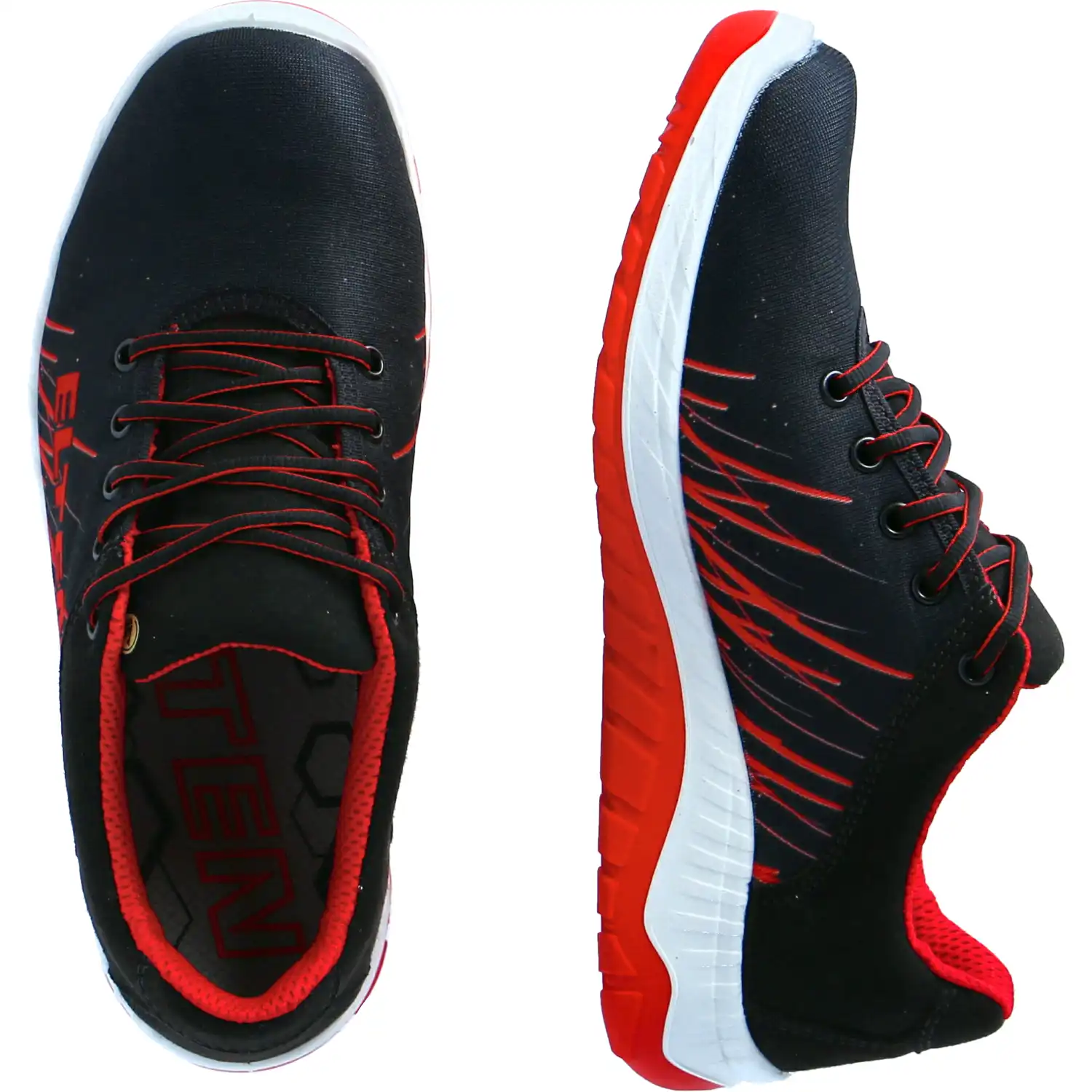 Damen Berufshalbschuhe O1 "LANA BLACK-RED LOW" ESD in 39 - Thumbnail 2