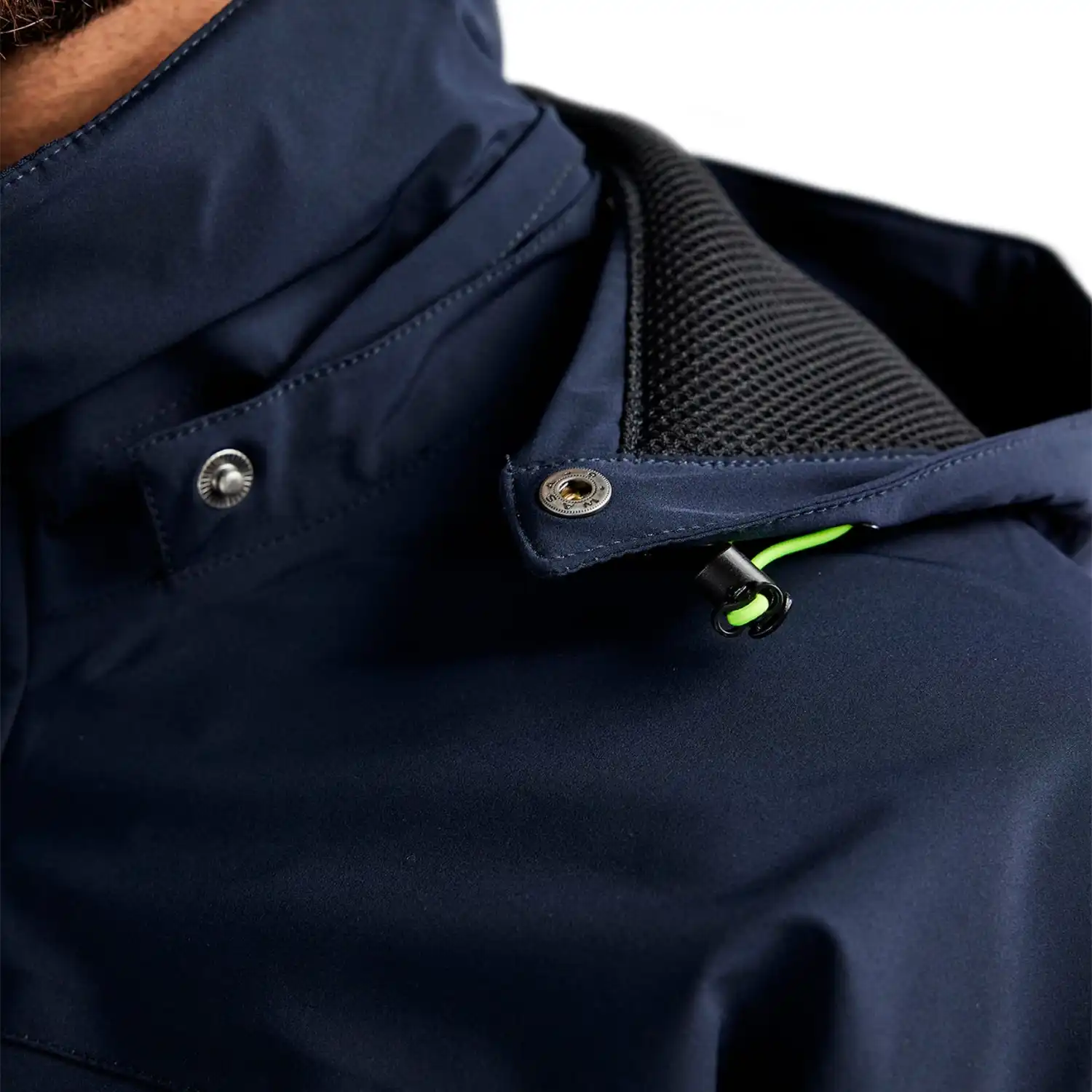 Stretch Winterjacke "4484" in dunkelmarine/gelb, M - Thumbnail 6