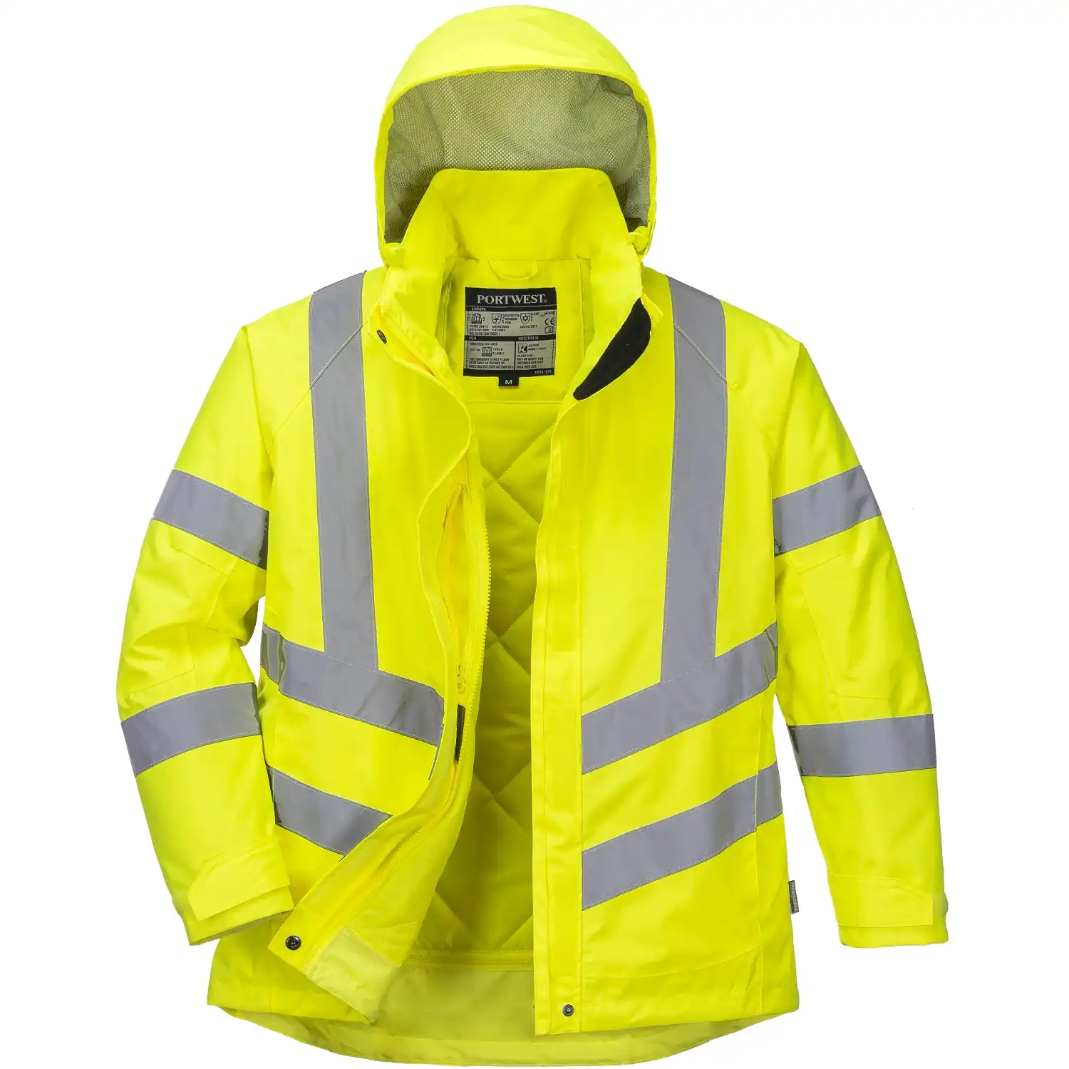 Damen Warnschutz Winterjacke "LW74" in gelb, M - Thumbnail 1