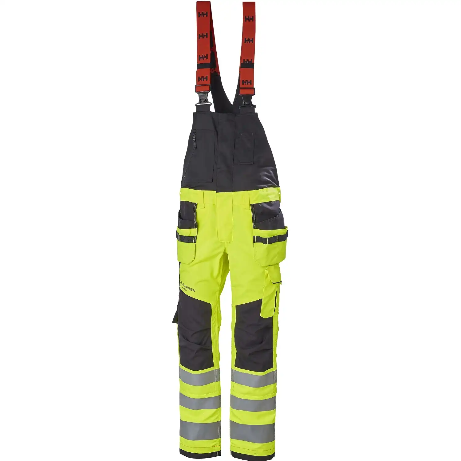 Warnschutz Handwerker-Latzhose "ALNA 2.0" in gelb/schwarz, C44 - Thumbnail 1