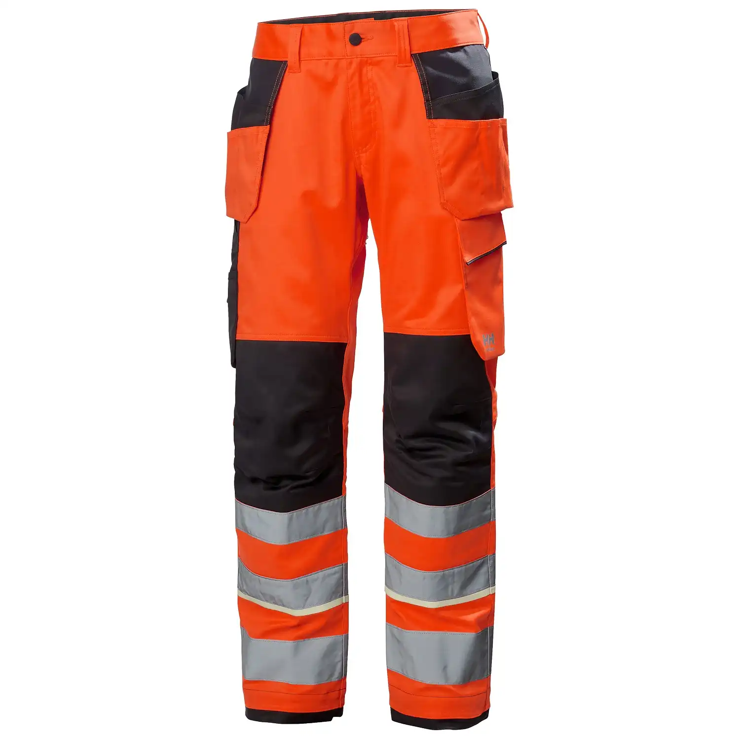 Warnschutz Handwerkerhose Kl. 2 "UC-ME" Nachtleuchtend in rot/schwarz, C44 - Thumbnail 1