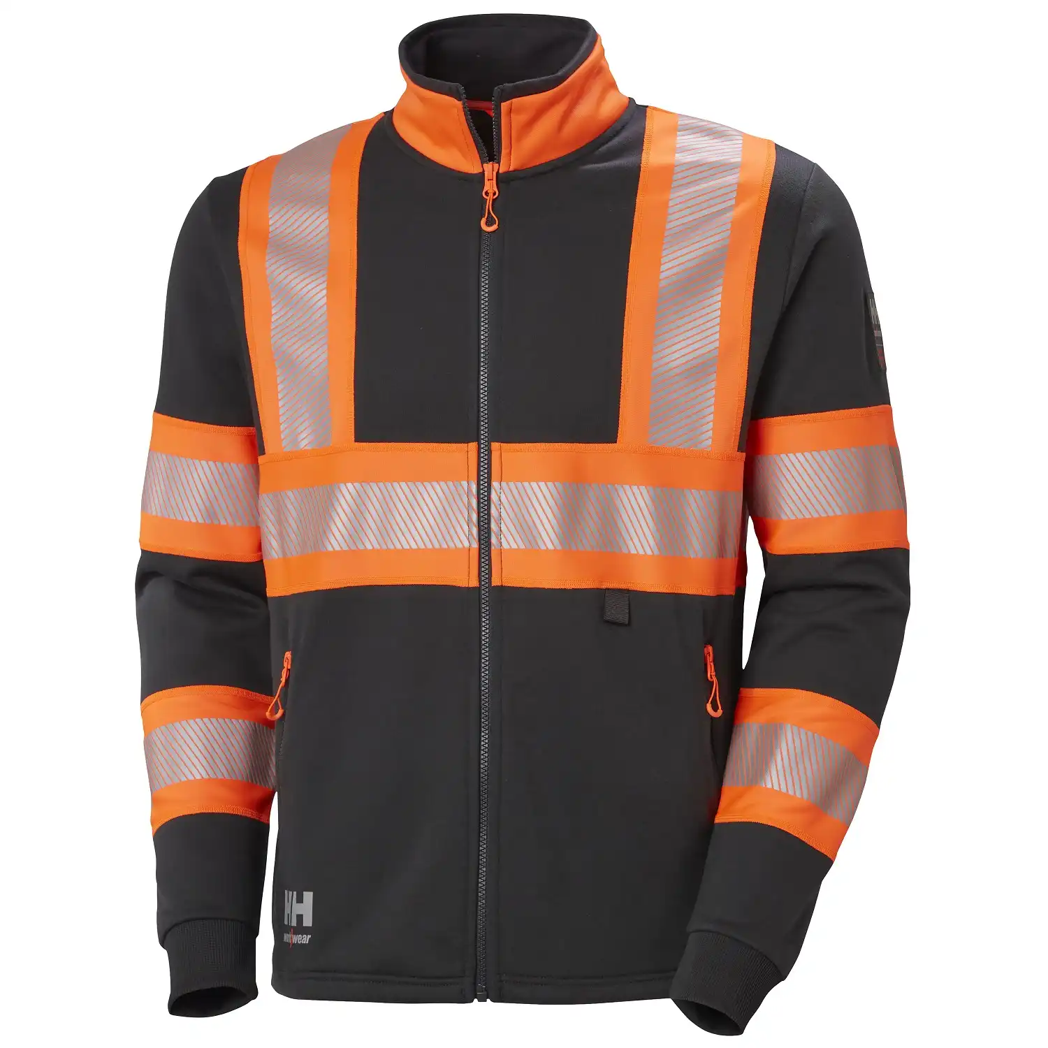 Warnschutz Sweatjacke "ICU" in orange/schwarz, XS - Thumbnail 1