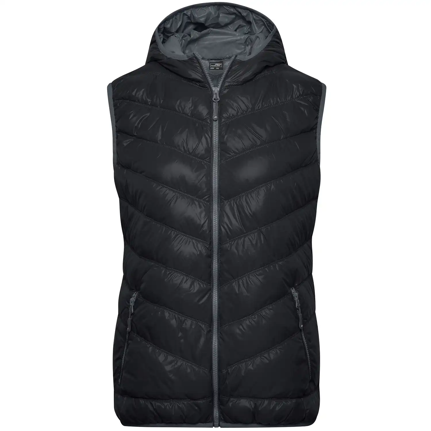 Ultraleichte Damen Daunenweste "JN1061" in black/grey, L - Bild 1