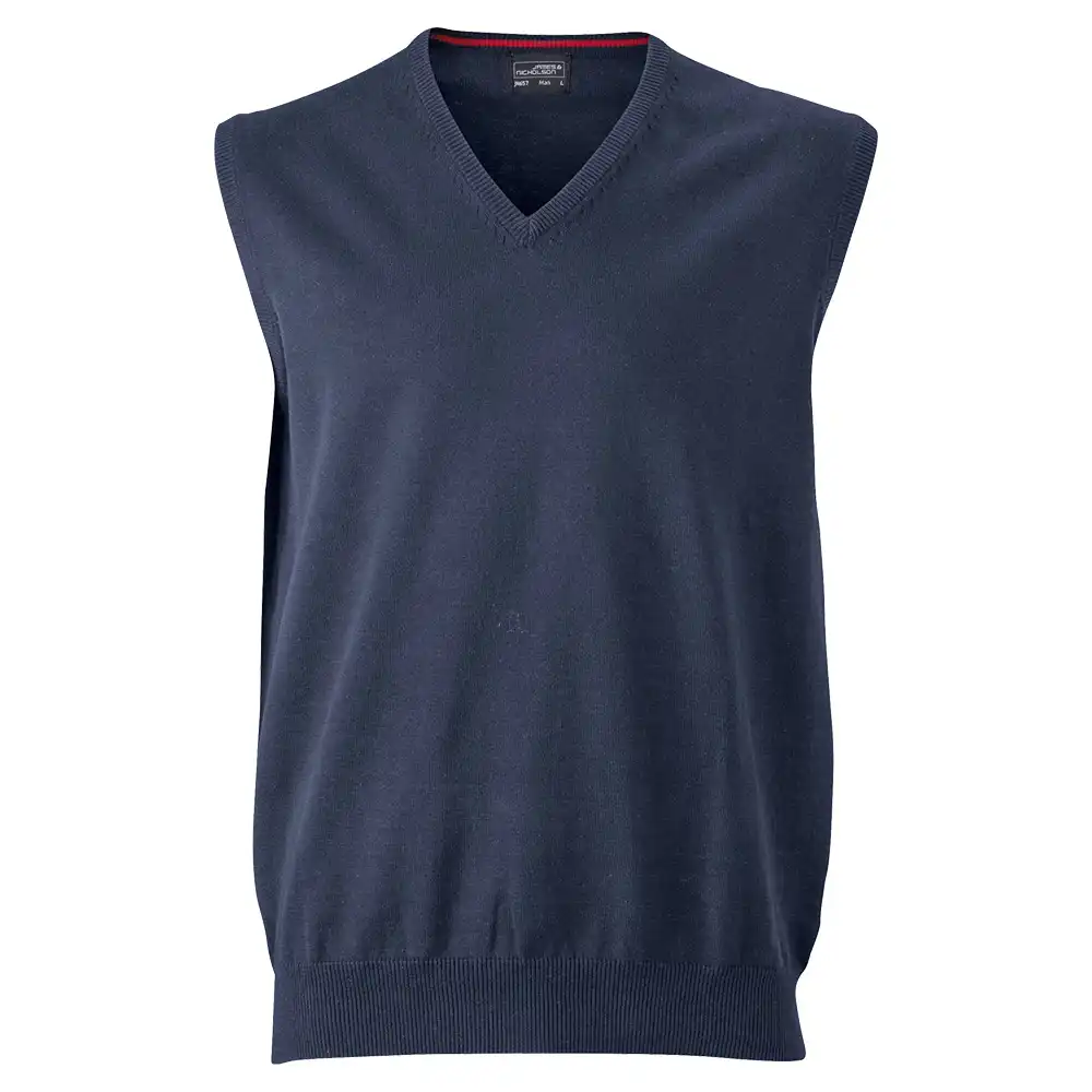 V-Neck Pullunder "JN657" in navy, 3XL - Thumbnail 1