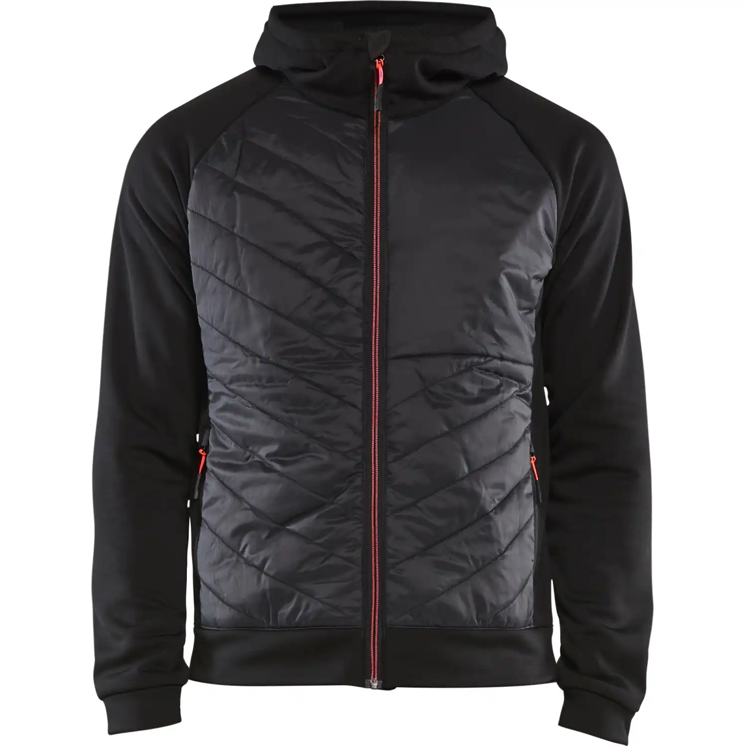 Hybrid-Sweatjacke "3463" in schwarz/rot, 3XL - Bild 1