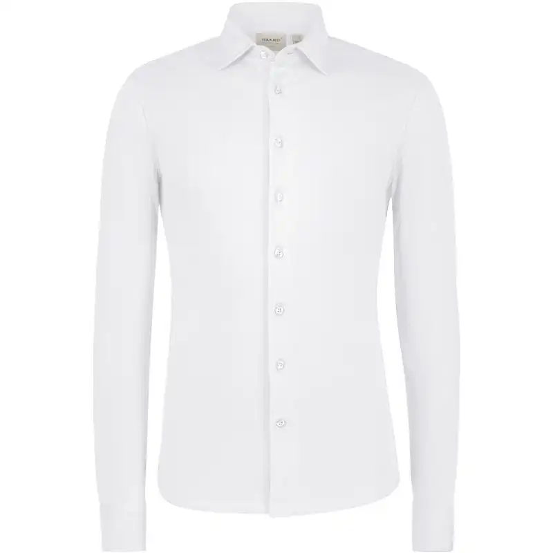 Hemd "COTTON TEC" 137 langarm in L, Weiß - Thumbnail 1