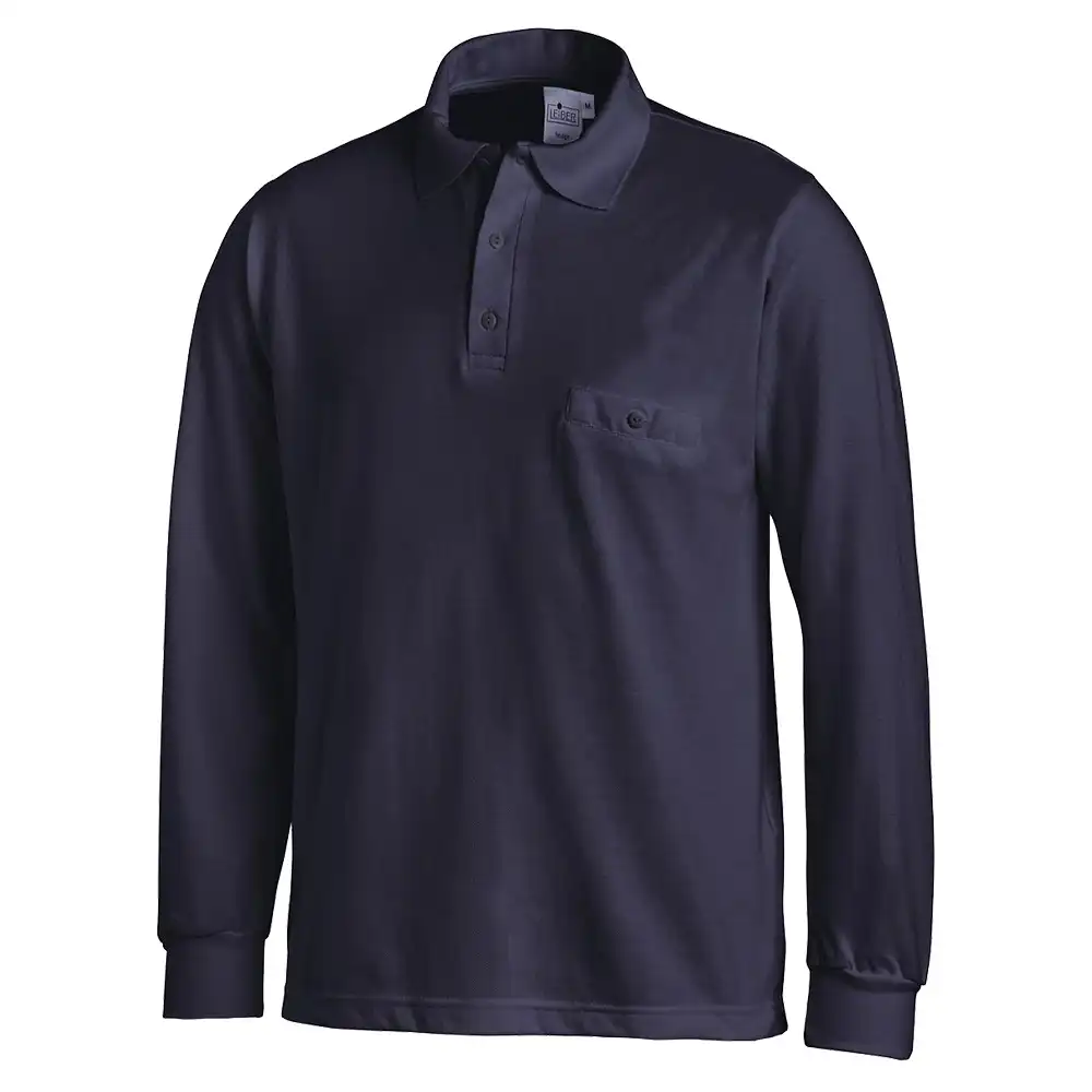 Langarm-Poloshirt "08/841" in marine, L - Thumbnail 1