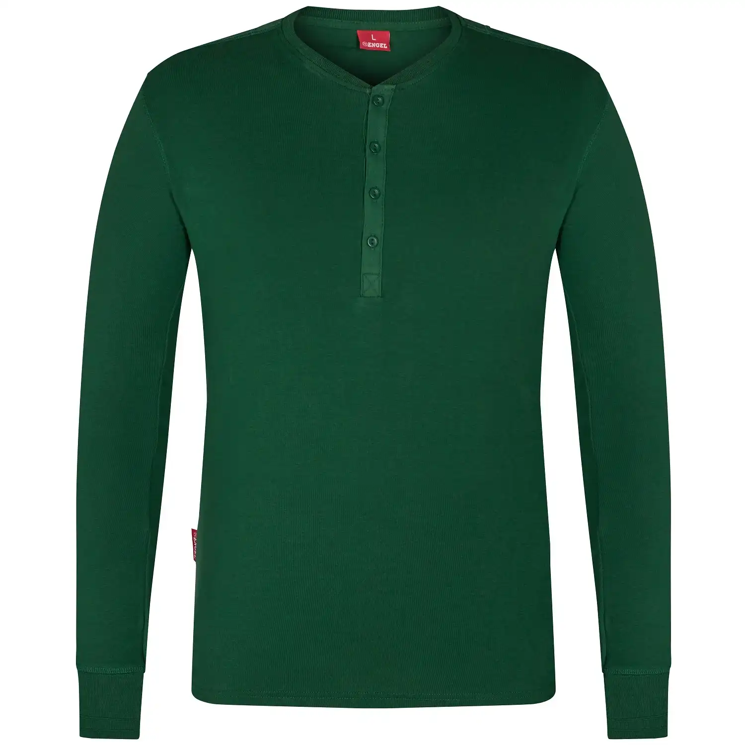 Langarmshirt Henley-Grandad "9257-565" Extend in grün, L - Thumbnail 1