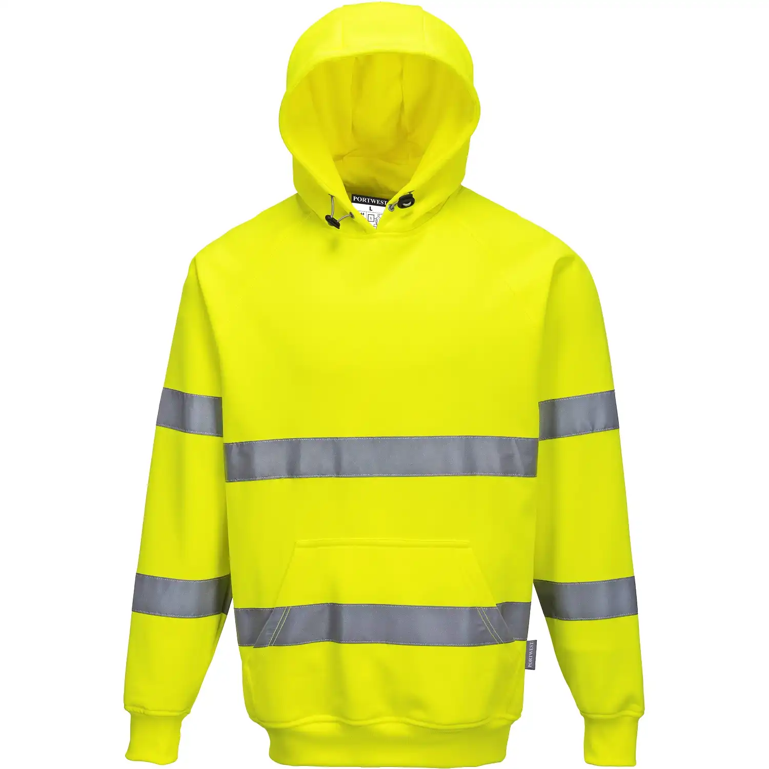 Warnschutz Kapuzen-Sweatshirt "B304" in gelb, M - Thumbnail 1