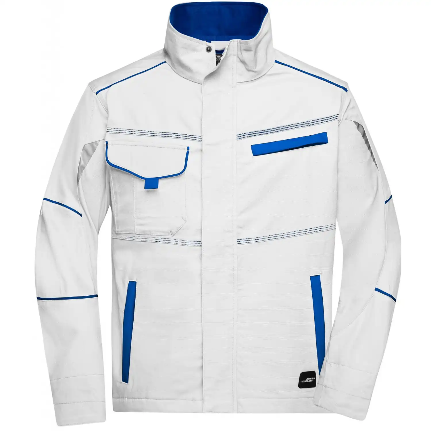 Funktionsjacke "JN849" in white/royal, 3XL - Thumbnail 1