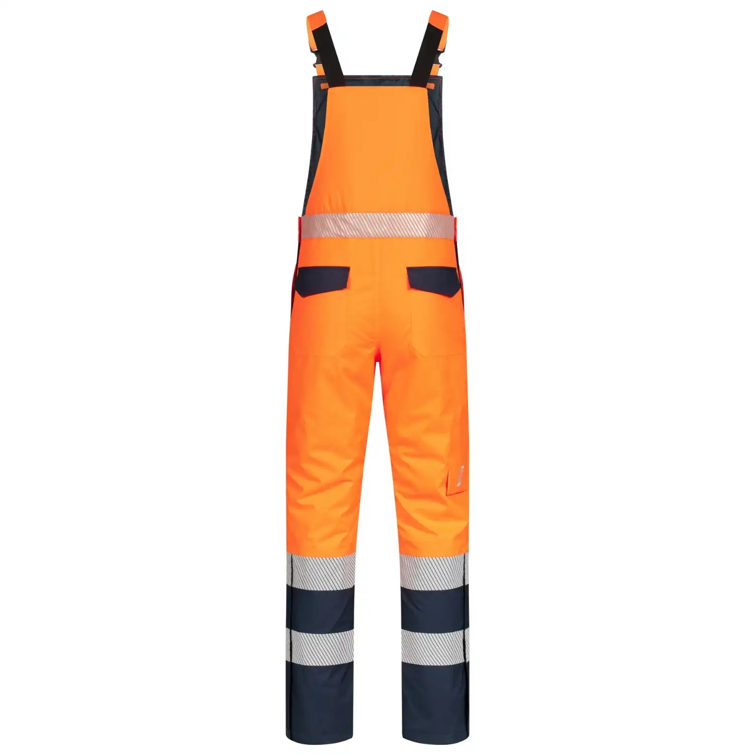 Warnschutz Winterlatzhose "7581" in orange/marine, L - Thumbnail 2