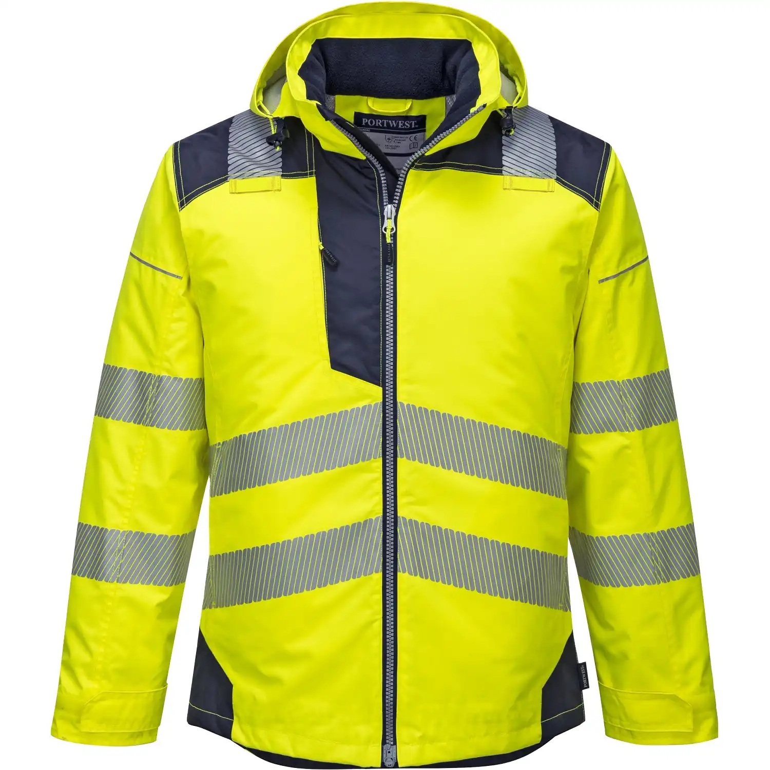 Warnschutz Winterjacke "T400" PW3 in gelb/marine, L - Bild 1